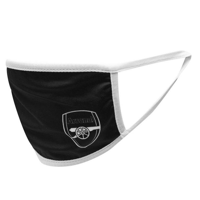 Arsenal - Team - 3 Black Logo Cotton Face Mask - 4