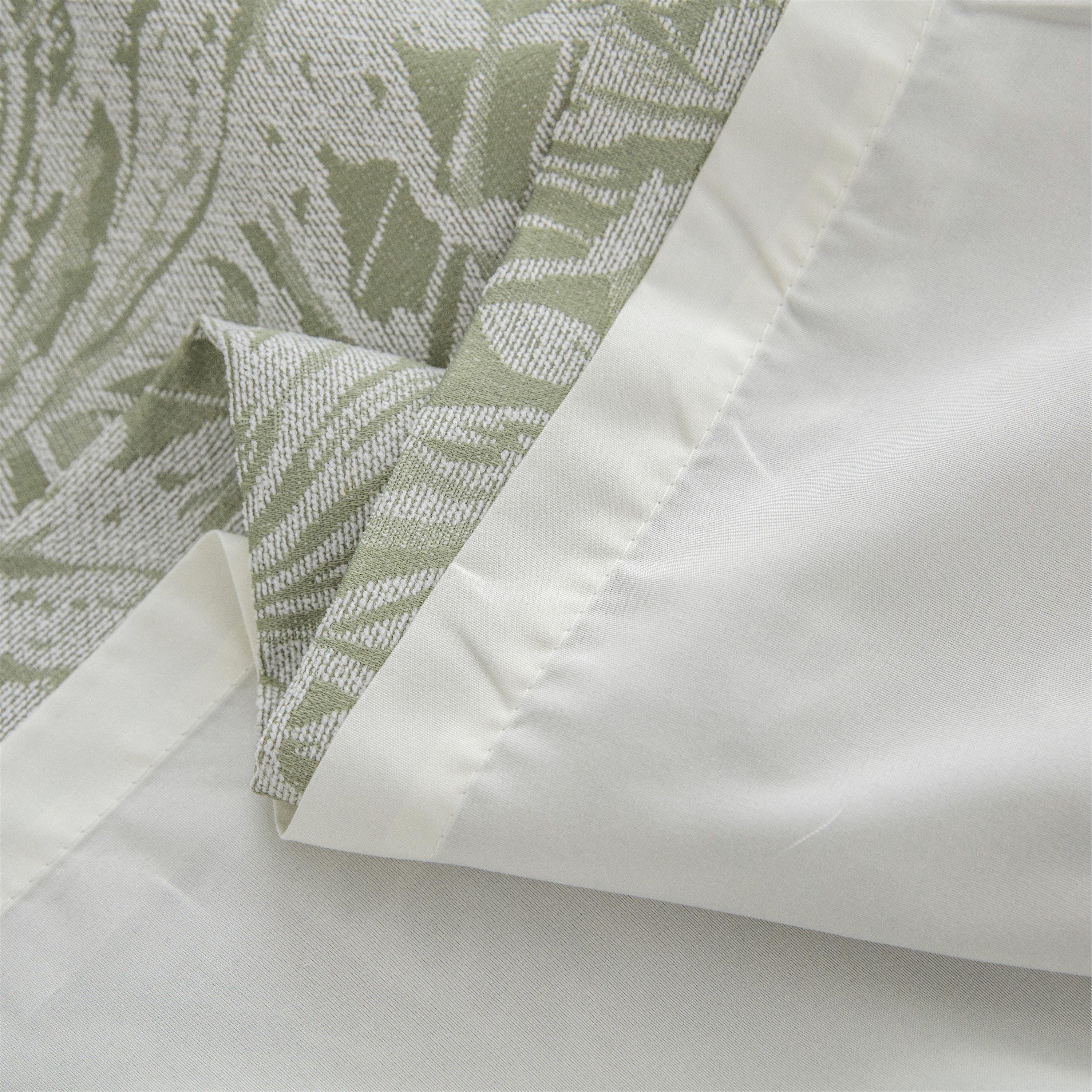 Green - Alan Symonds - Chenille Jacquard Lined Pencil Pleat Curtains - 5