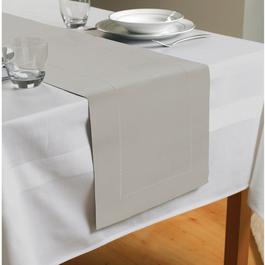 Country Club Table Runner Linen Look - Grey