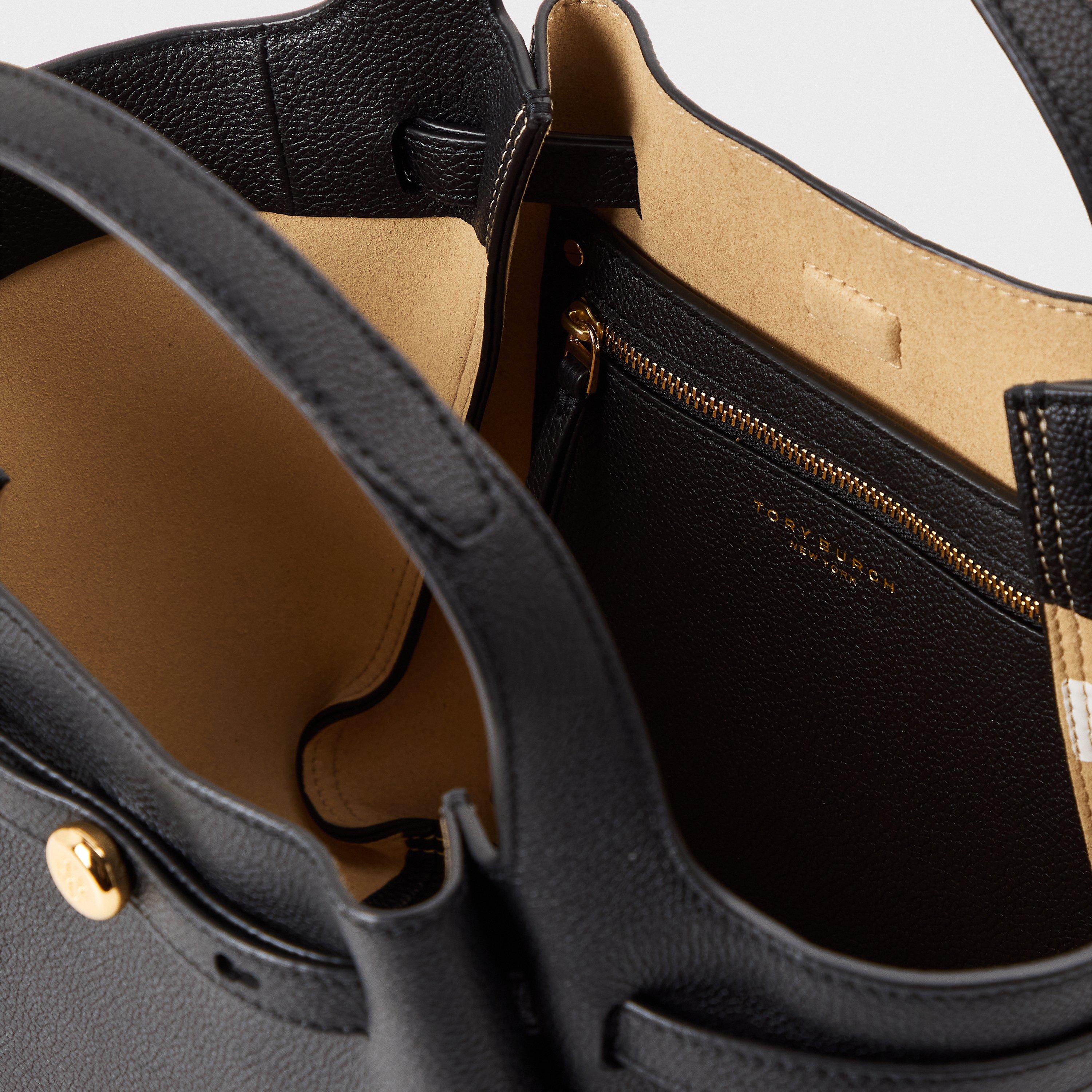 Black - Tory Burch - Women's Pebbled Tote Bag - 4