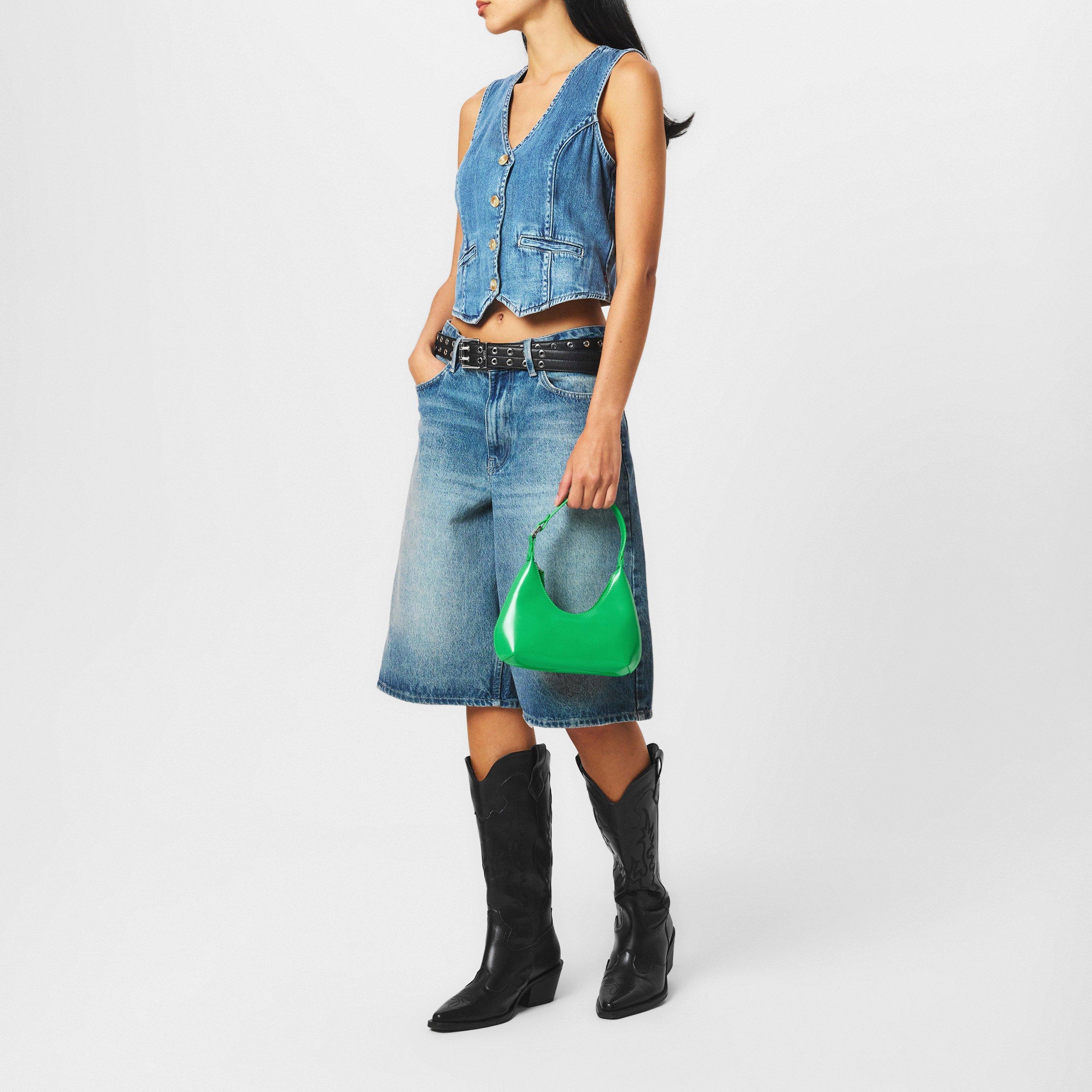 Green - By Far - Women's Leather Shoulder Bag - 6