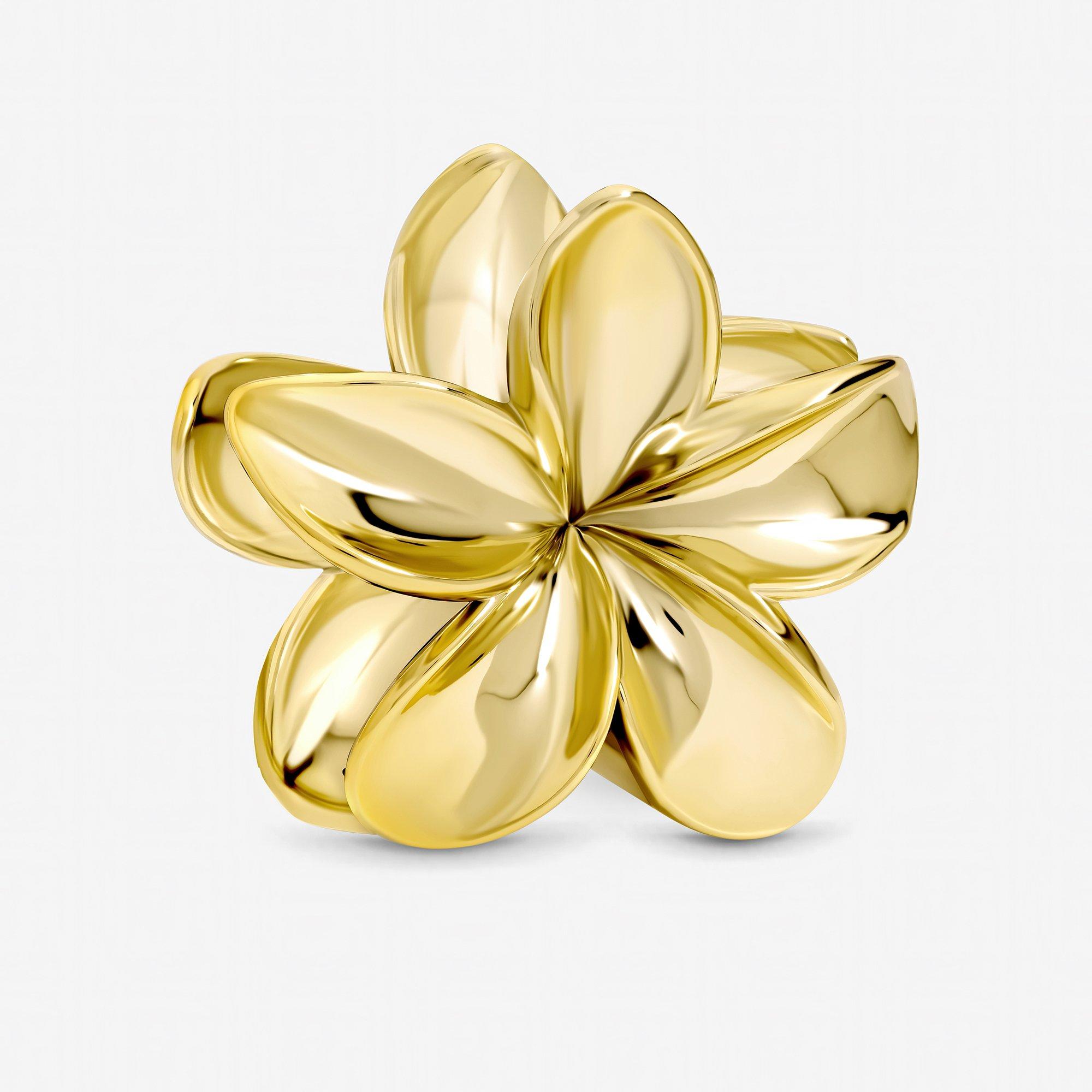 Gold - Mood - Gold Floral Claw Clip