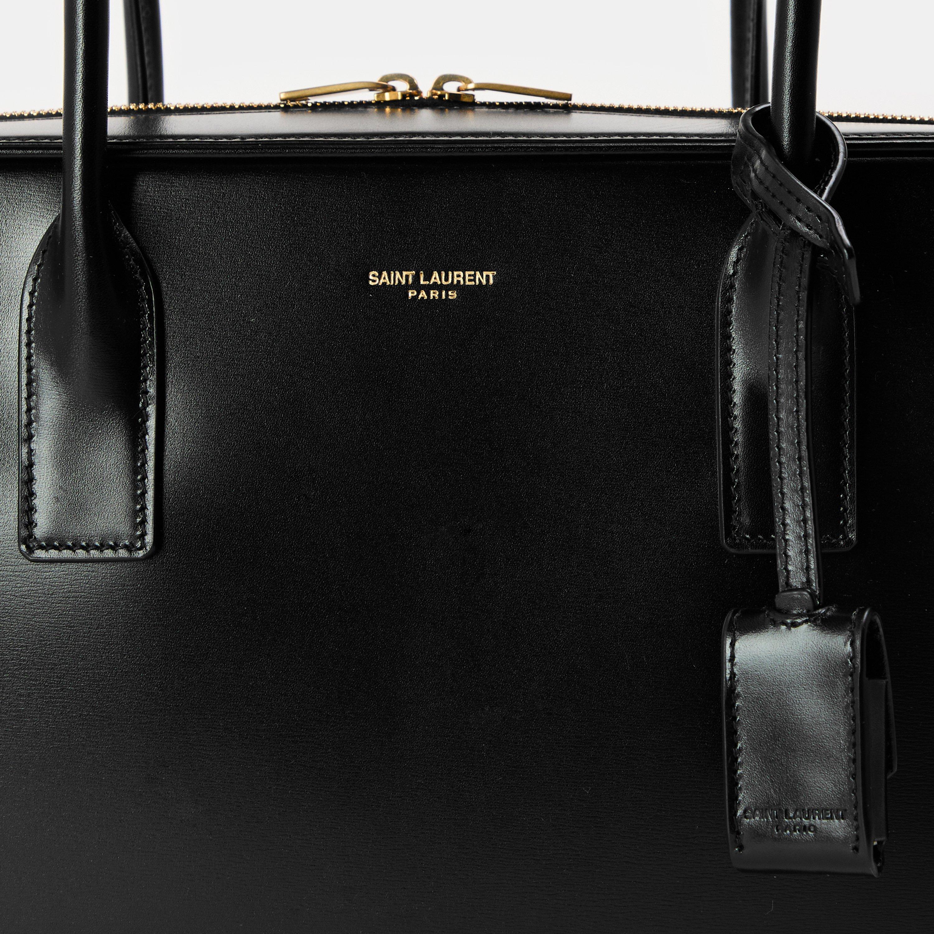 Noir - Saint Laurent - Women's Bauletto Top Handle Bag - 4