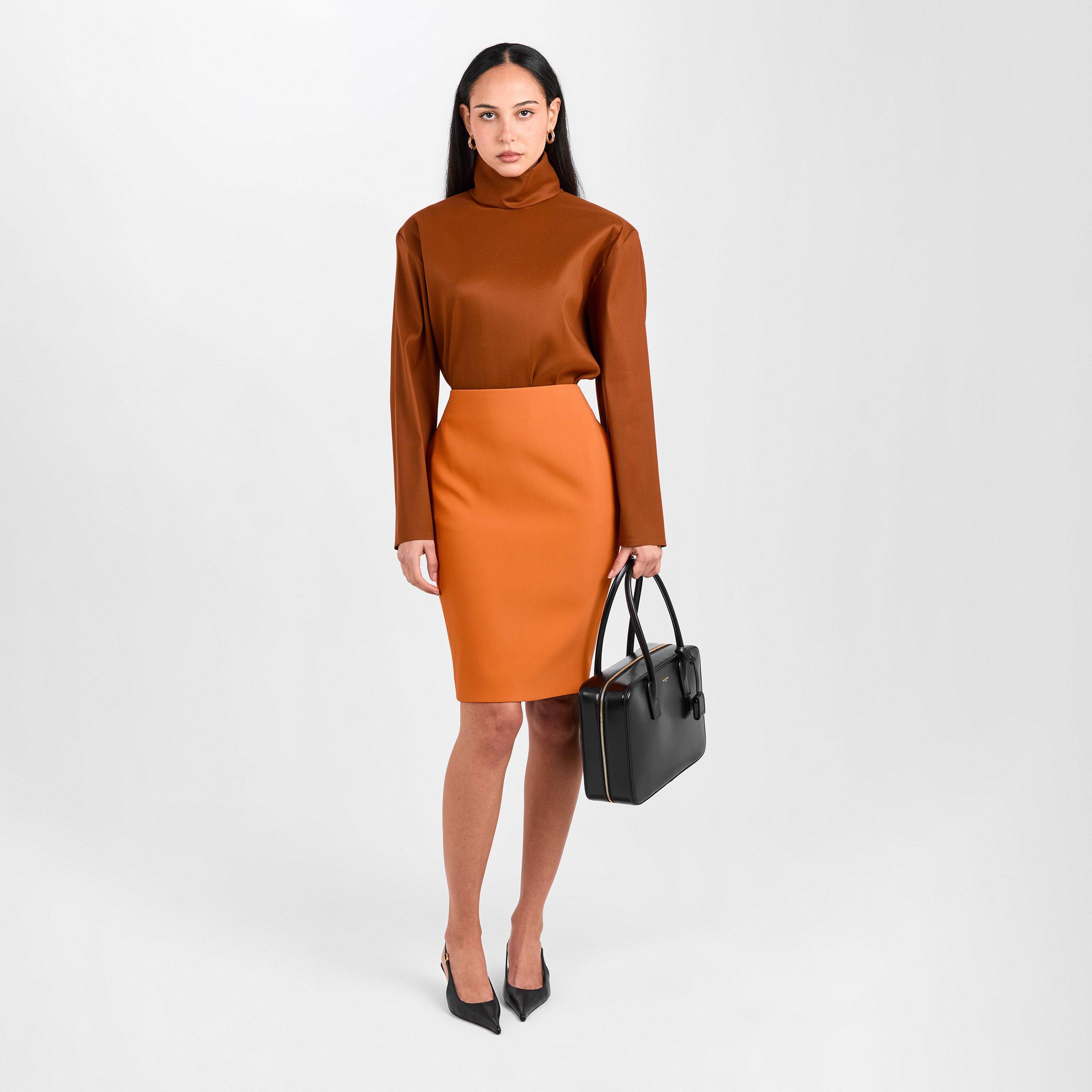 Noir - Saint Laurent - Women's Bauletto Top Handle Bag - 6