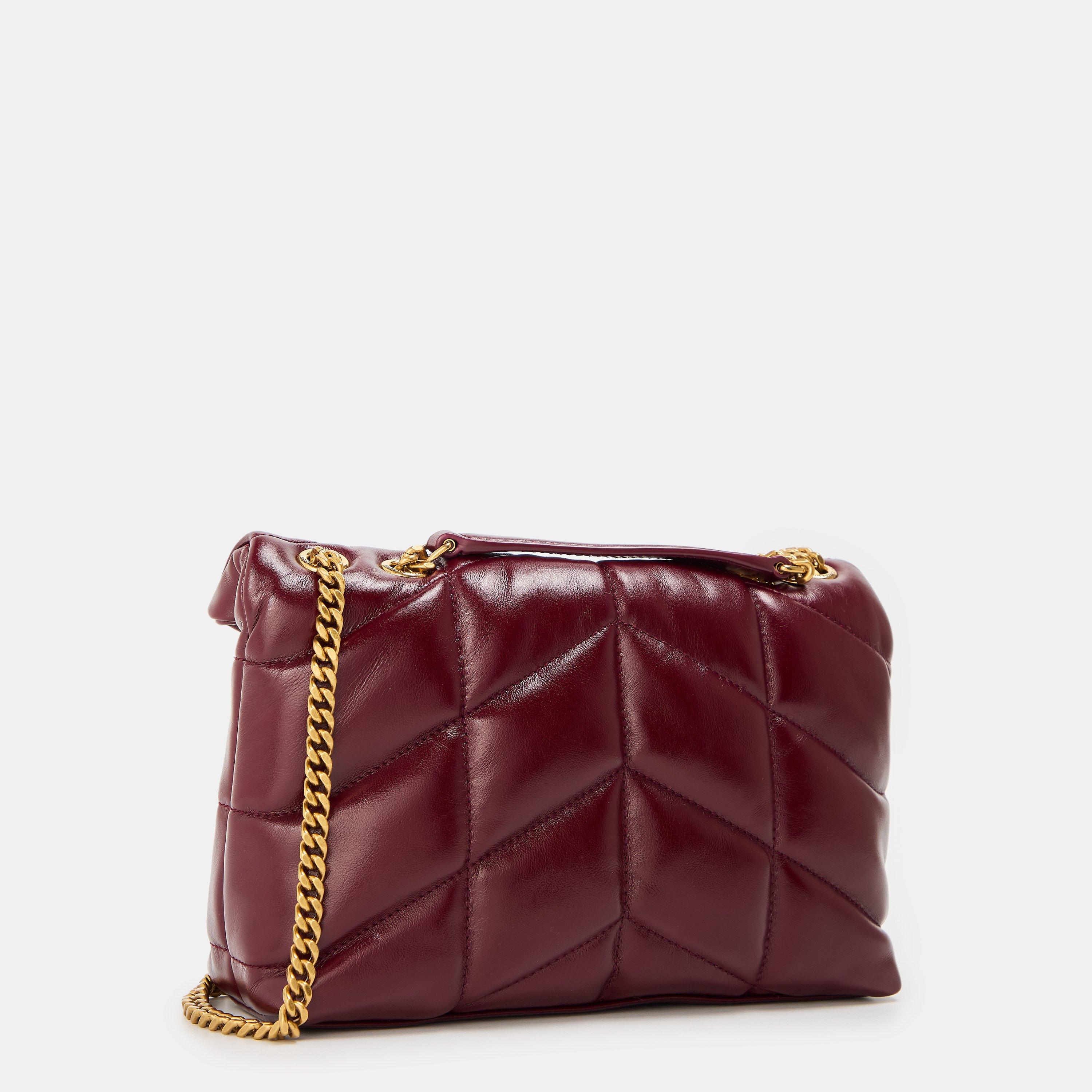 Dark Ruby - Saint Laurent - Women's Mini Puffer Shoulder Bag - 2