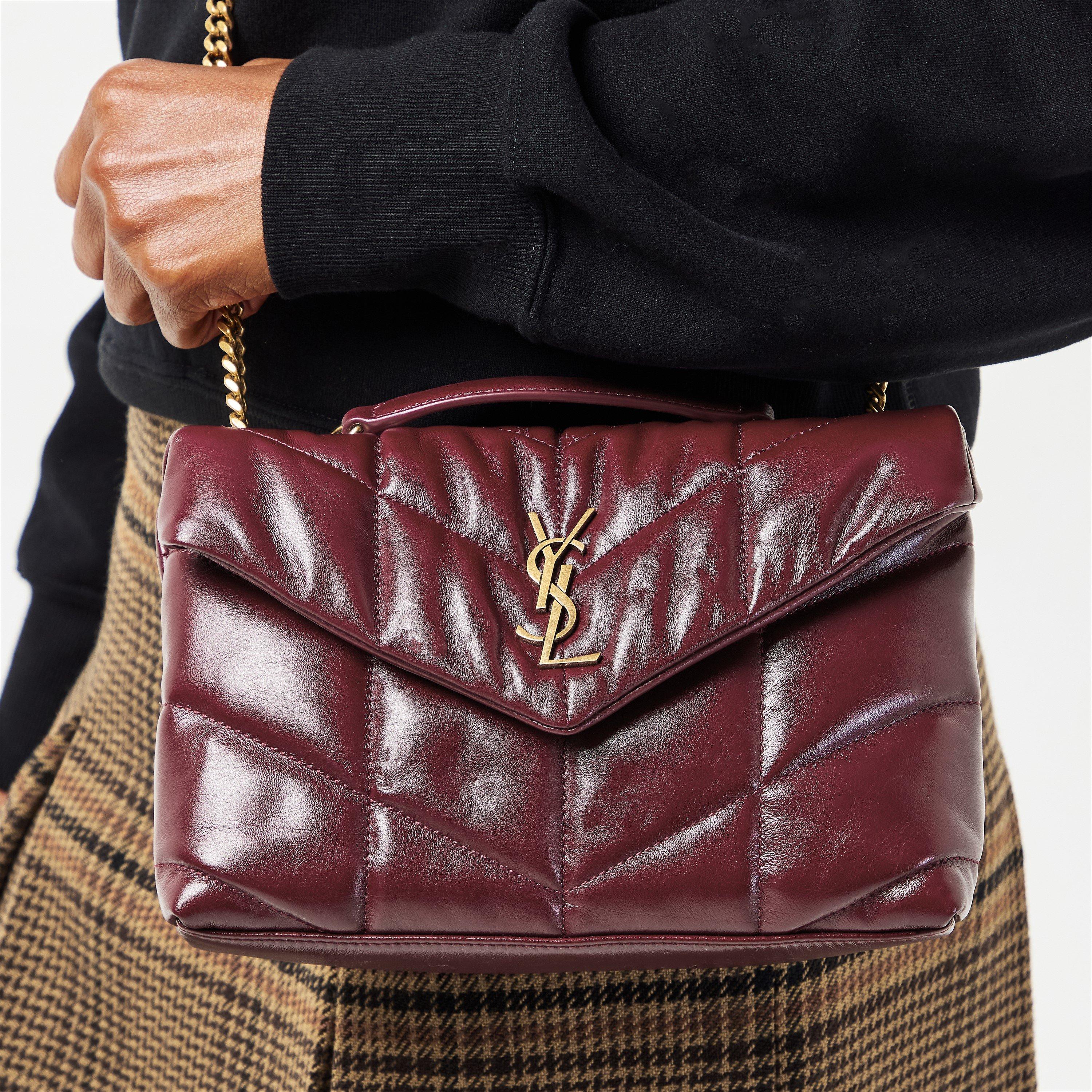 Dark Ruby - Saint Laurent - Women's Mini Puffer Shoulder Bag - 3