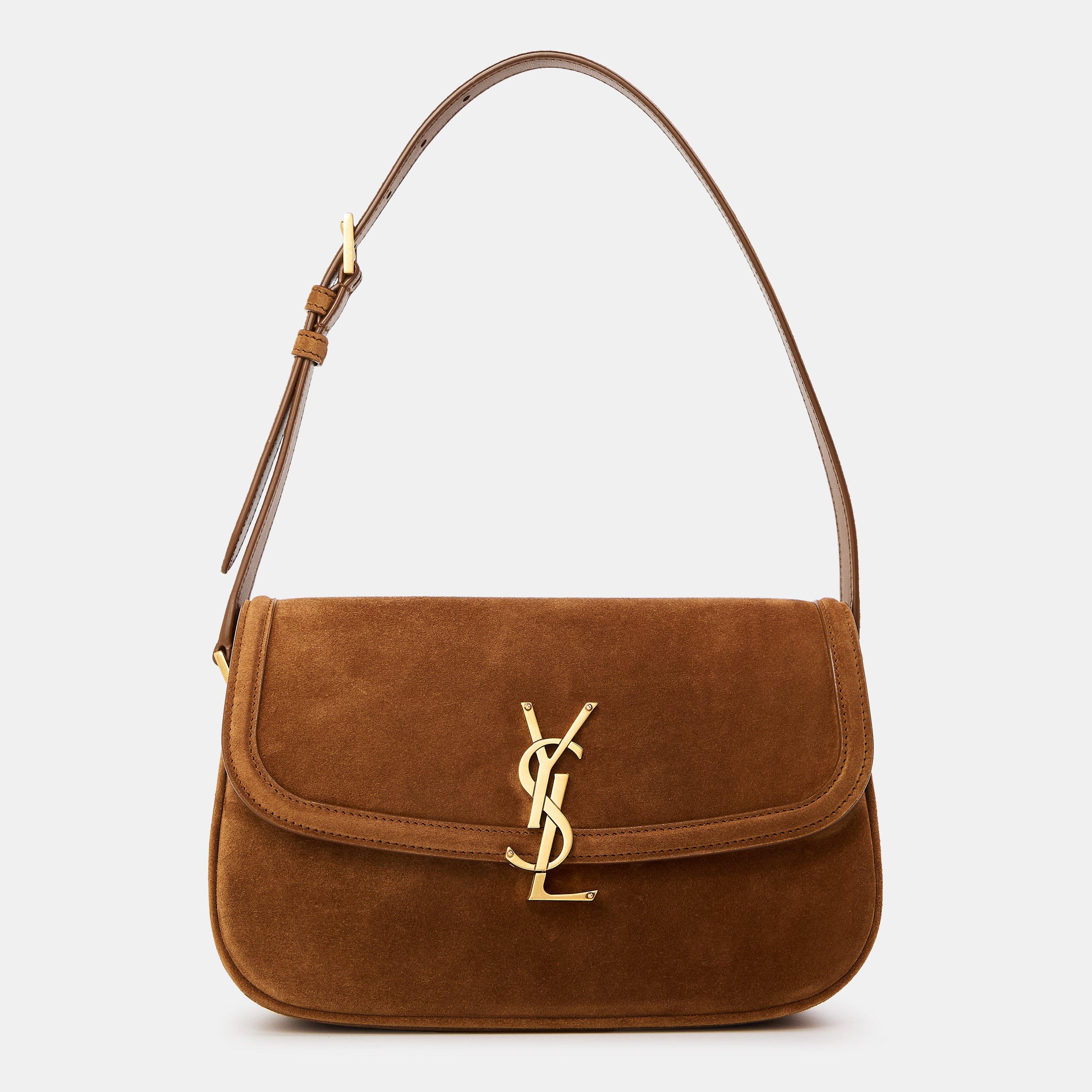 Saint Laurent Womens Solferino Shoulder Bag - Orange Caramel