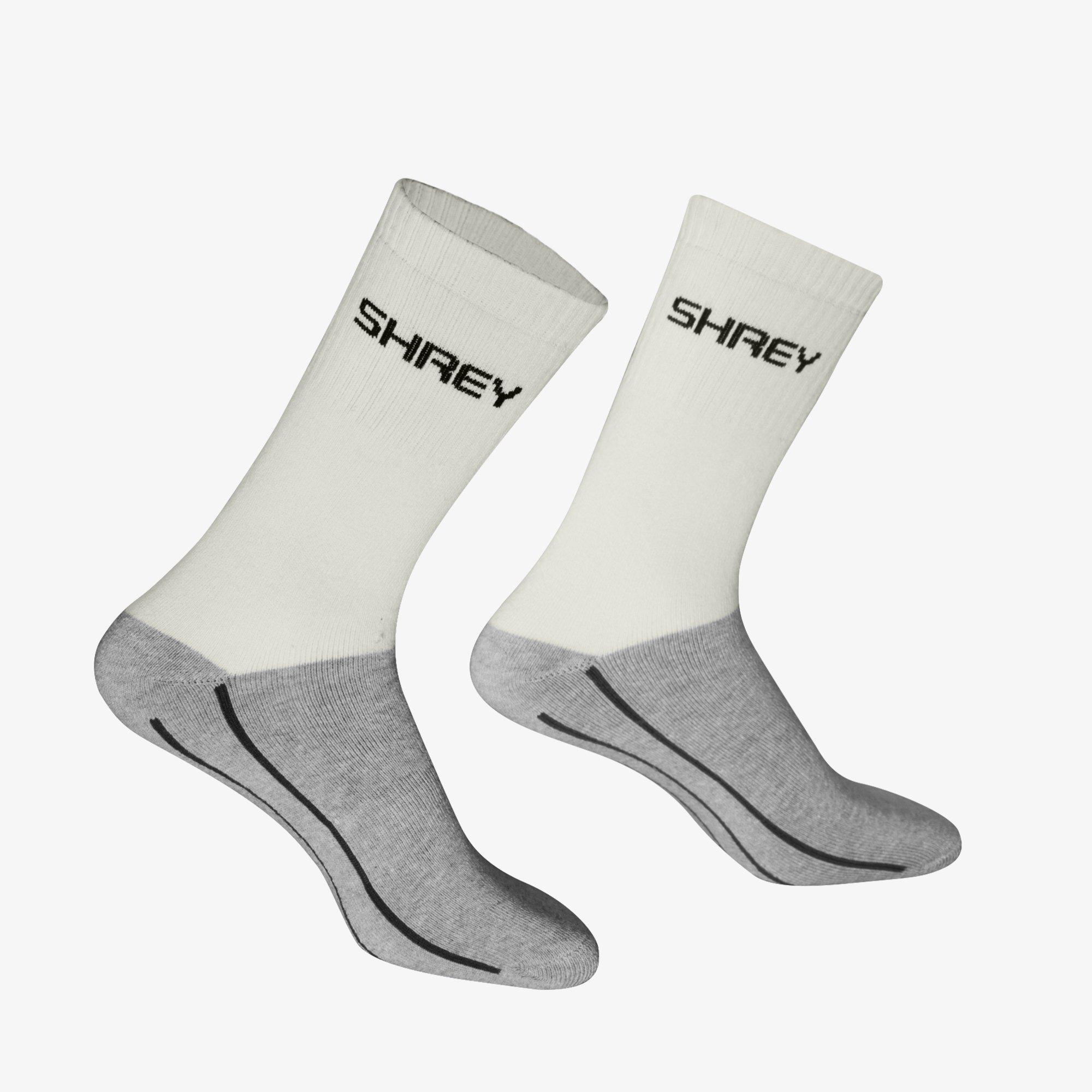 Grey/White - Shrey - Performance Socks Sn00 - 1