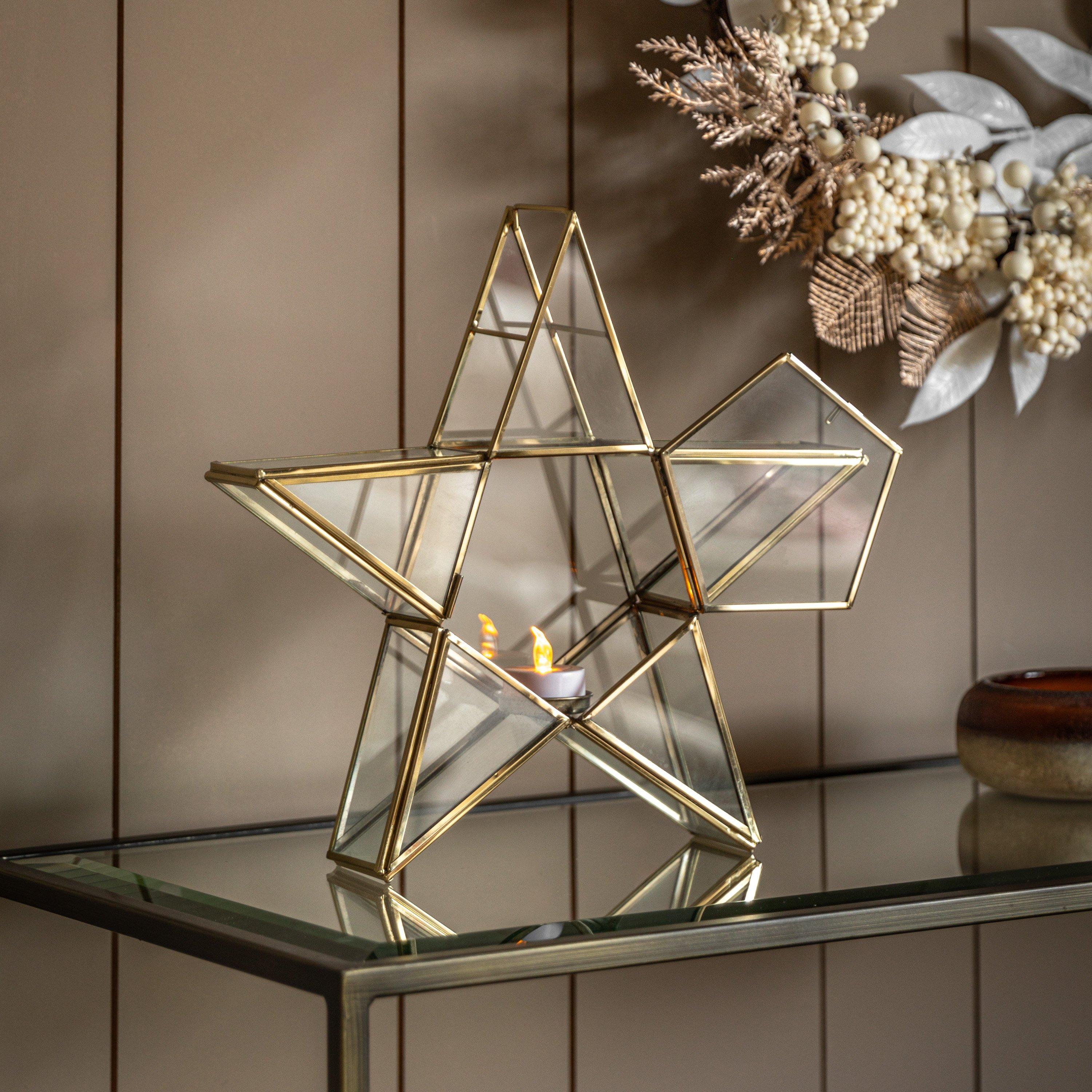 Gold - Gallery - Star Gold Tealight Holder - 1