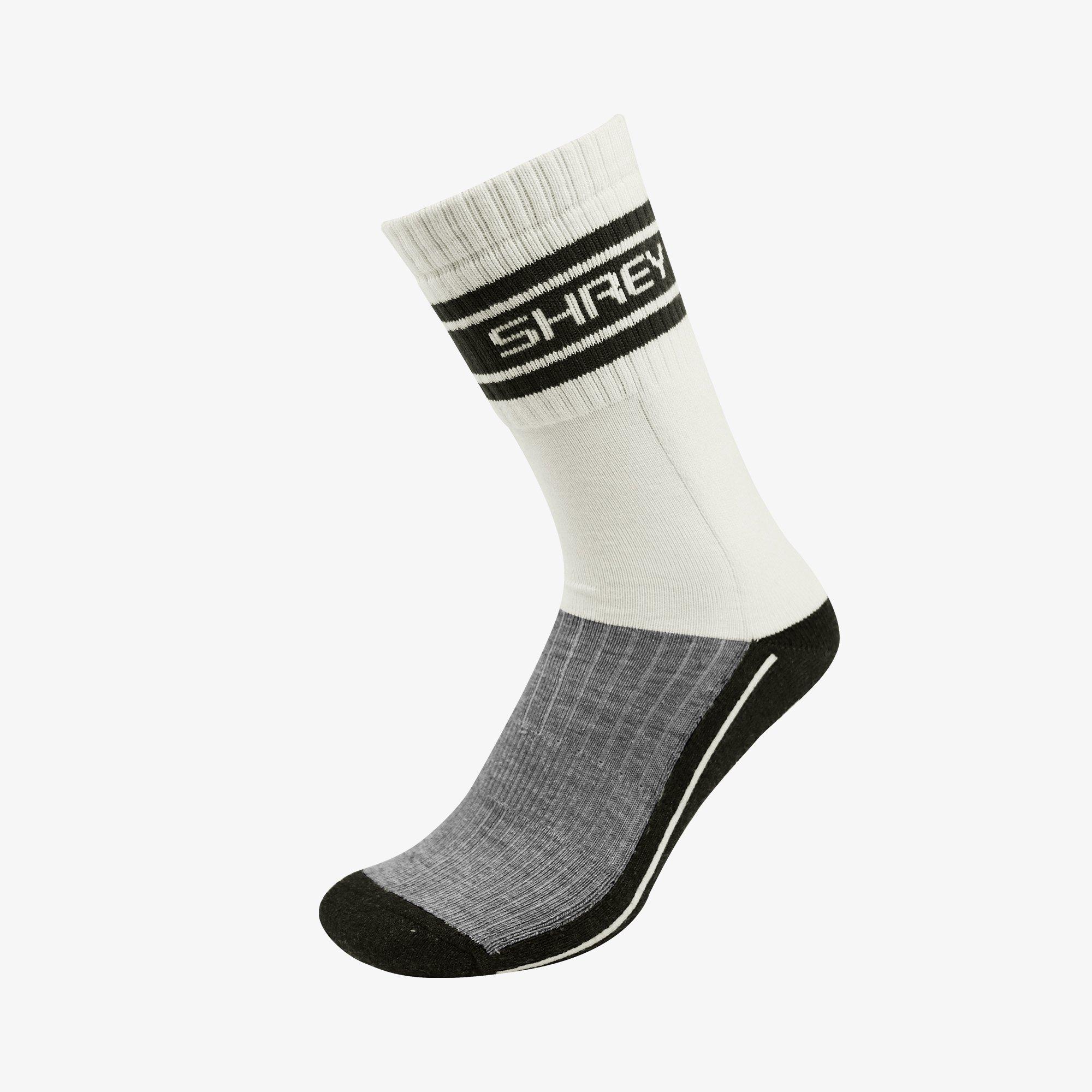 Grey/White - Shrey - Elite Double Layer Socks 2 Pack Sn00 - 2