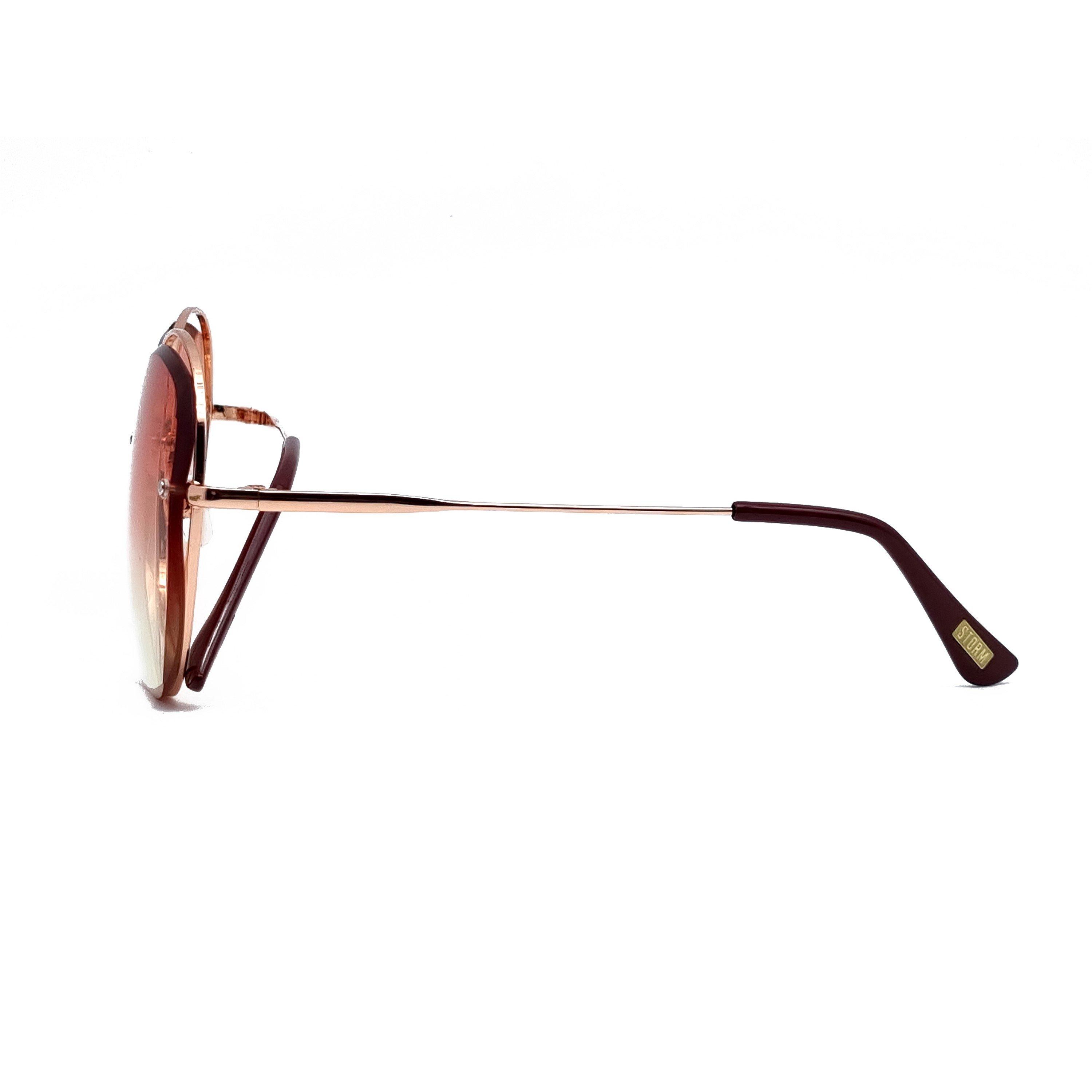 Gold - Storm - Women's Oversized Sunglass - 2