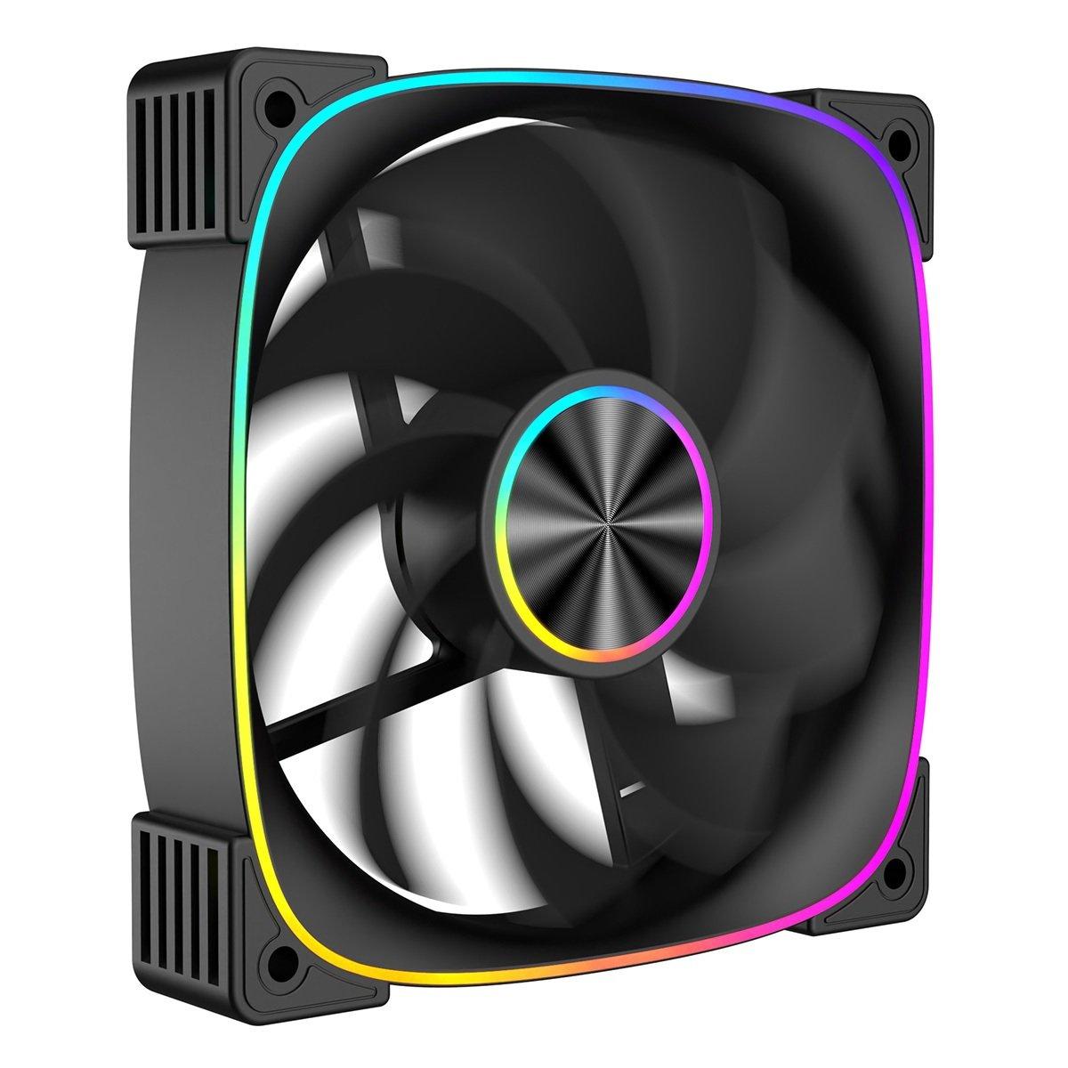 Cit  Solar 120Mm Argb 4Pin Pwm Pc Cooling Reverse Fan Black