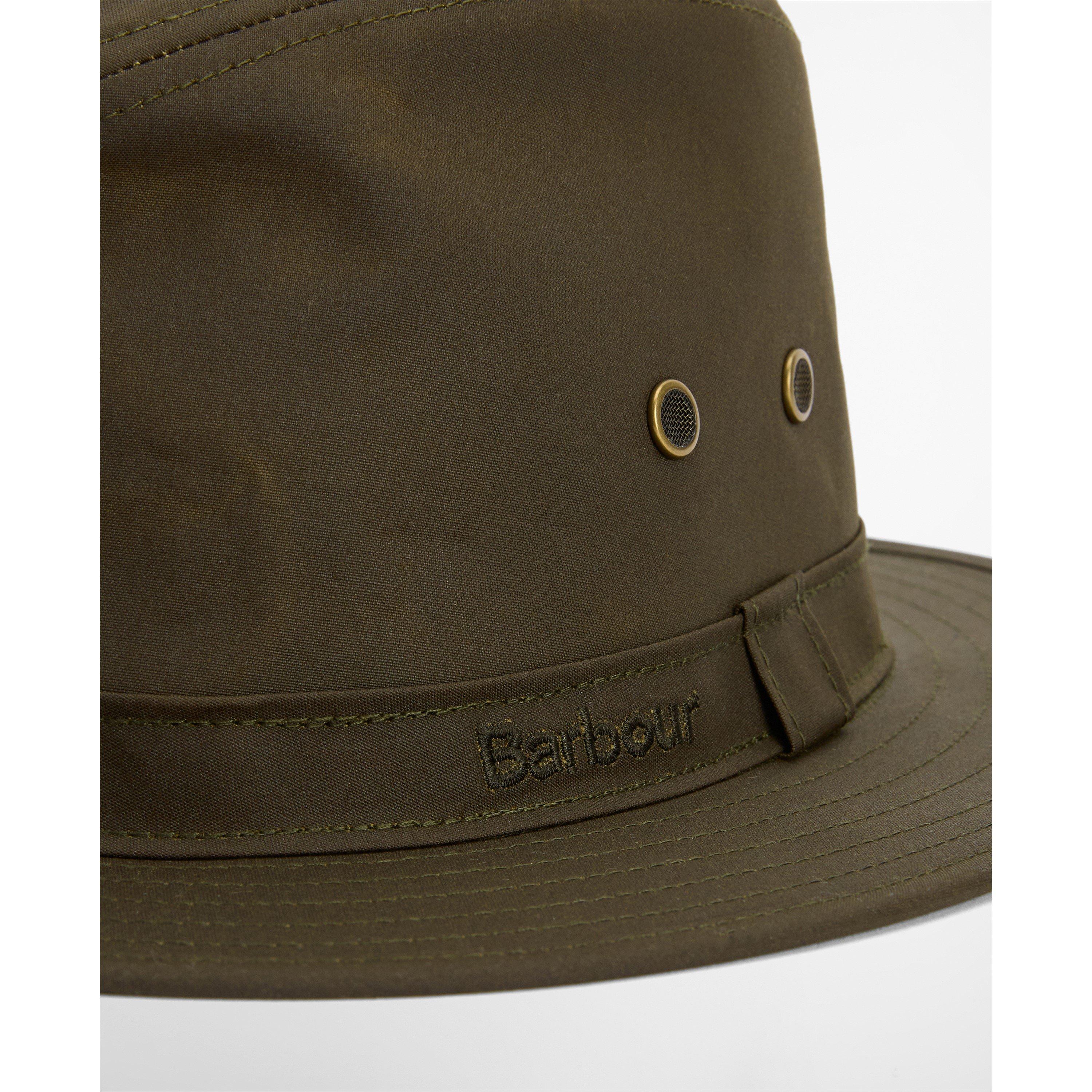Olive - Barbour - Men's Dawson Safari Trilby Hat - 3