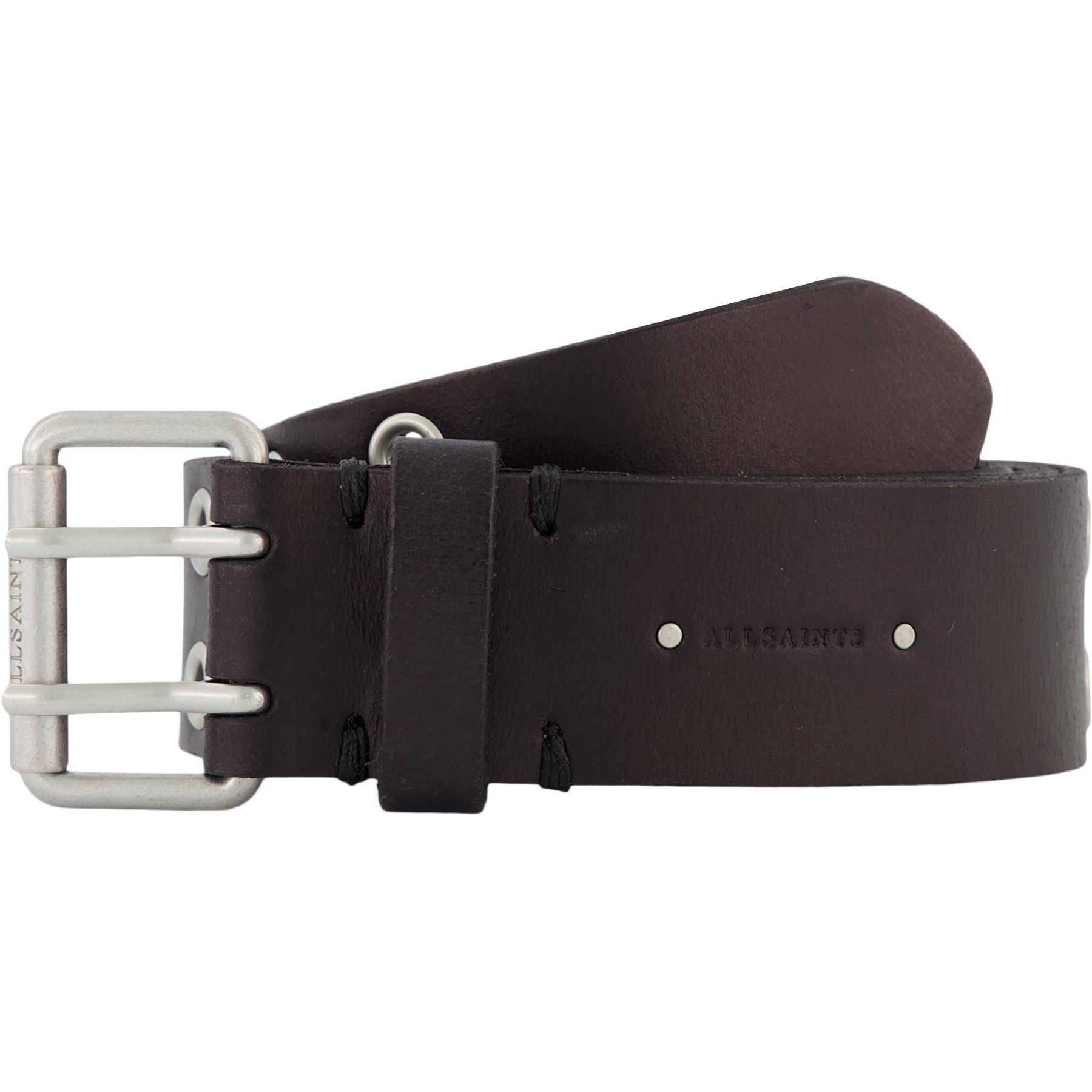 Black/Dull Nkel - AllSaints - ALLSAINTS 38MM BELT WITH EYELETS - 2