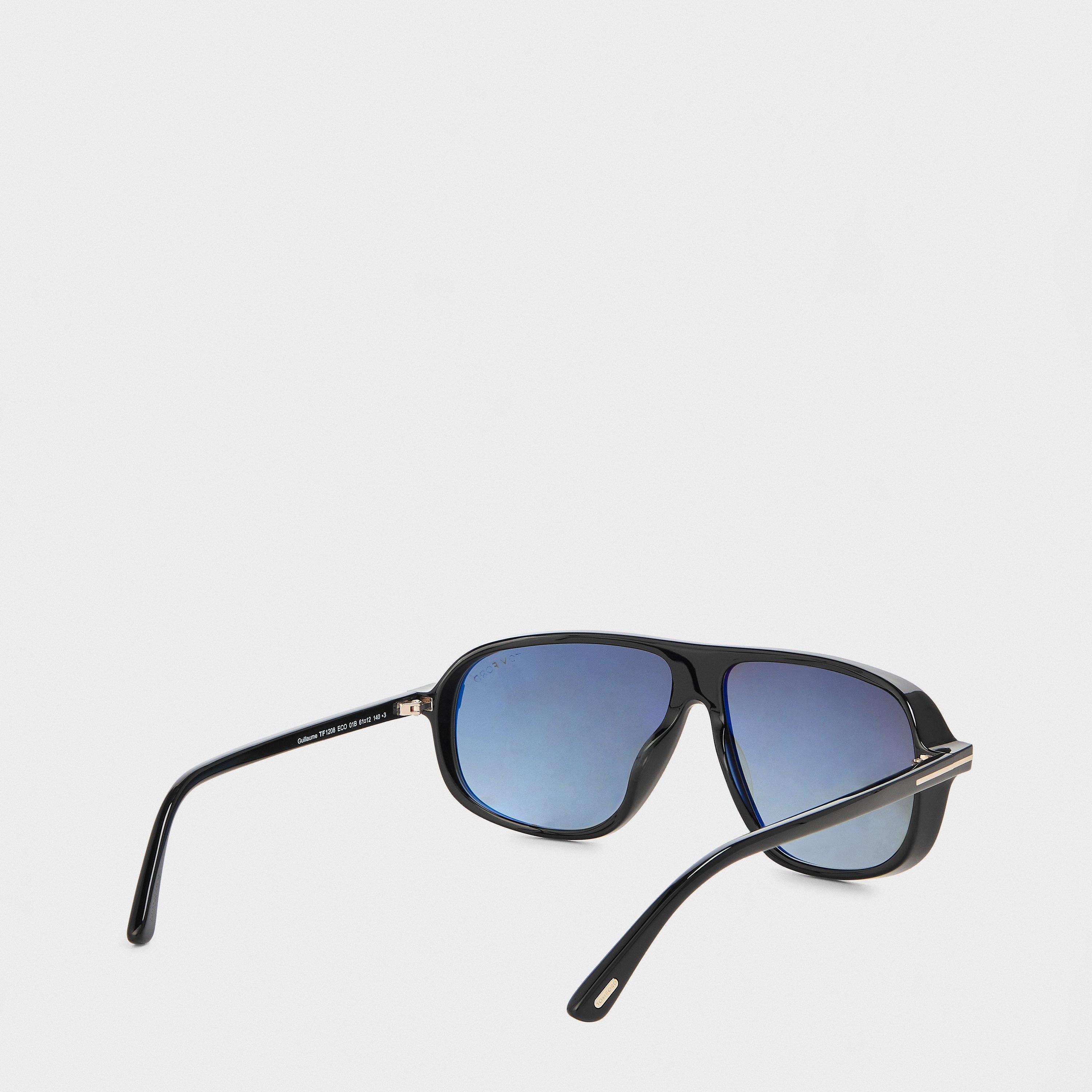 Shiny Black - Tom Ford - Unisex Adults Guillaume 05 Oversized Sunglasses - 2