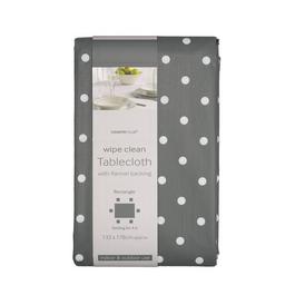 Country Club Tablecloth Polka Dot Design Wipe Clean