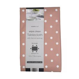 Country Club Tablecloth Polka Dot Design Wipe Clean