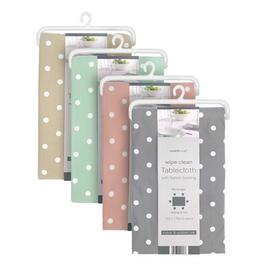 Country Club Tablecloth Polka Dot Design Wipe Clean