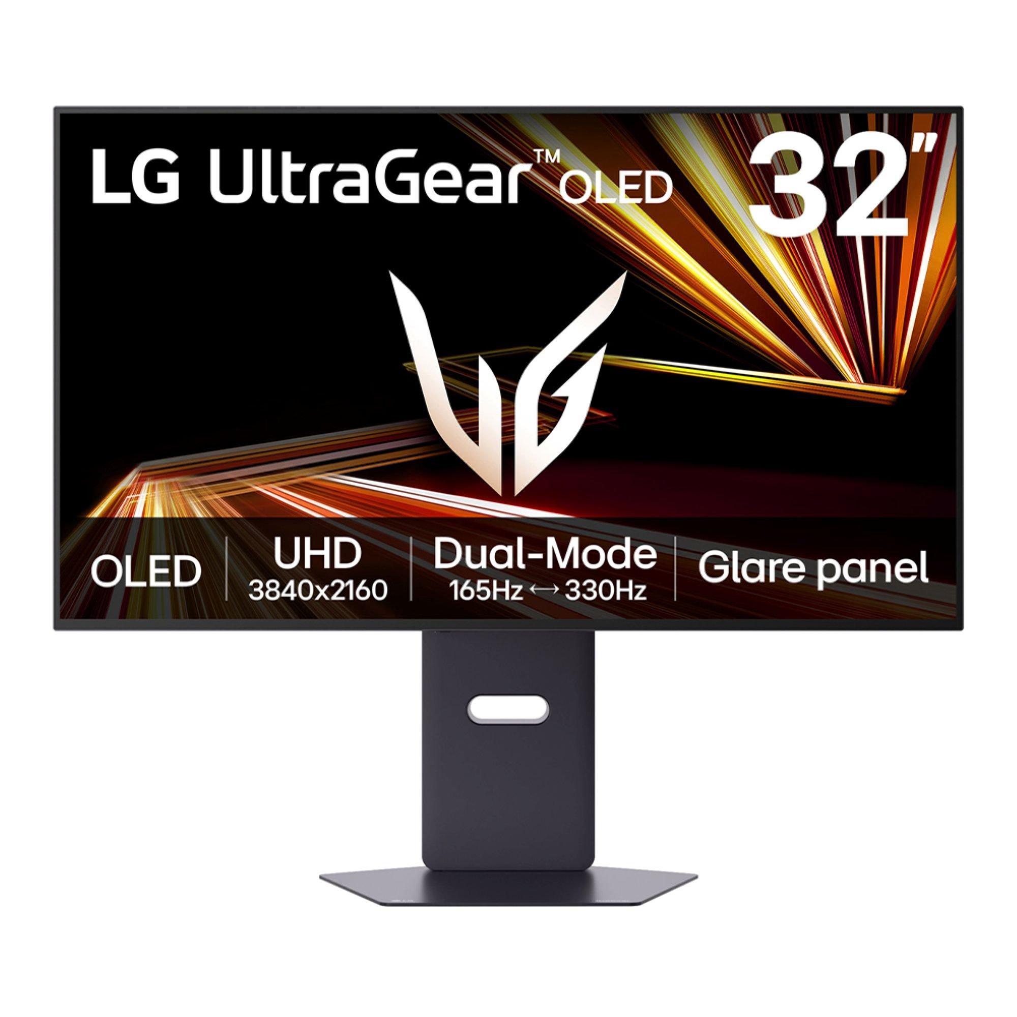 Black - LG - LG 32GX850A-B 32 Inch UltraGear 4K UHD OLED GX8 Gaming Monitor - 1
