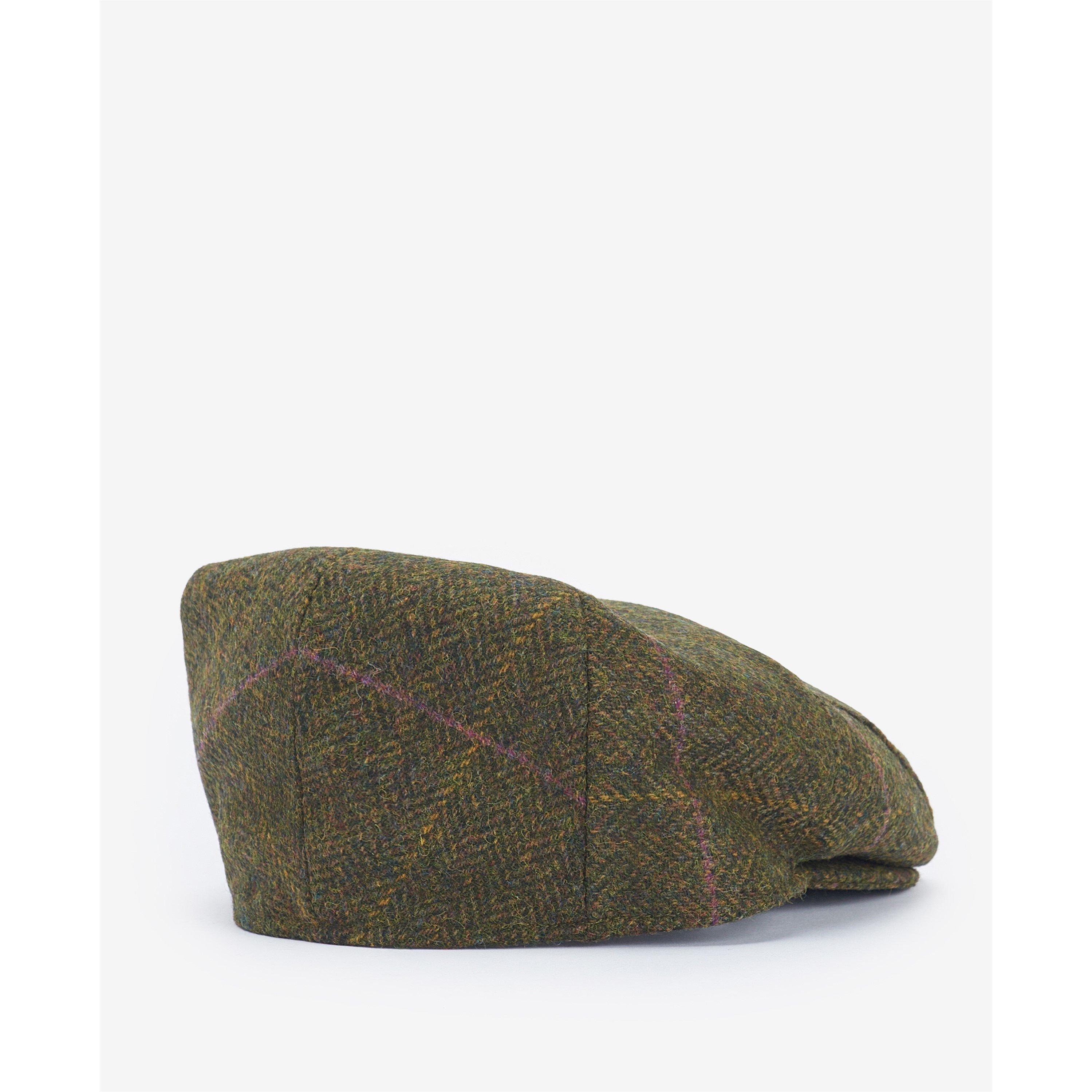 Olv/Prpl/Ylw - Barbour - Men's Crieff Wool Flat Cap - 1