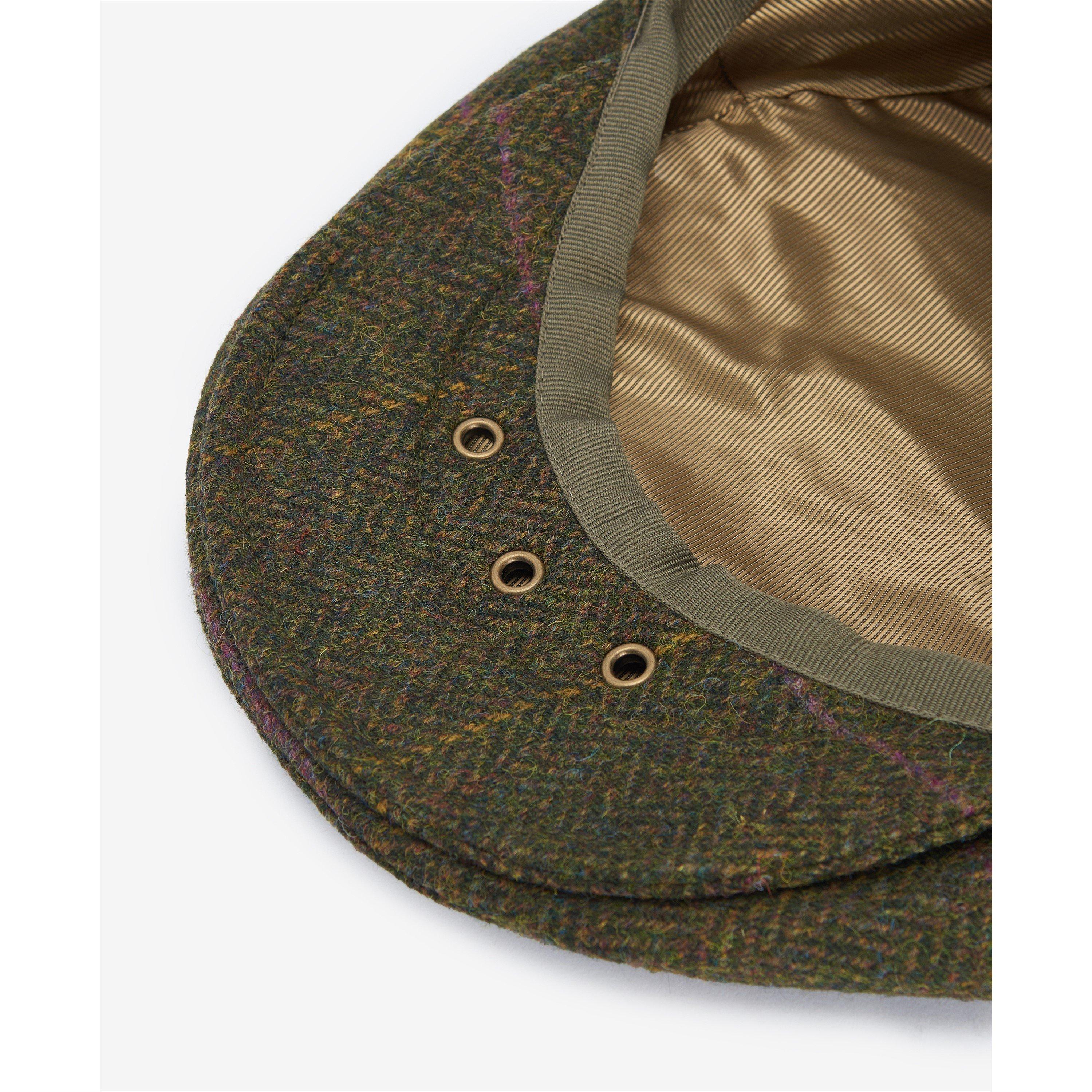 Olv/Prpl/Ylw - Barbour - Men's Crieff Wool Flat Cap - 2