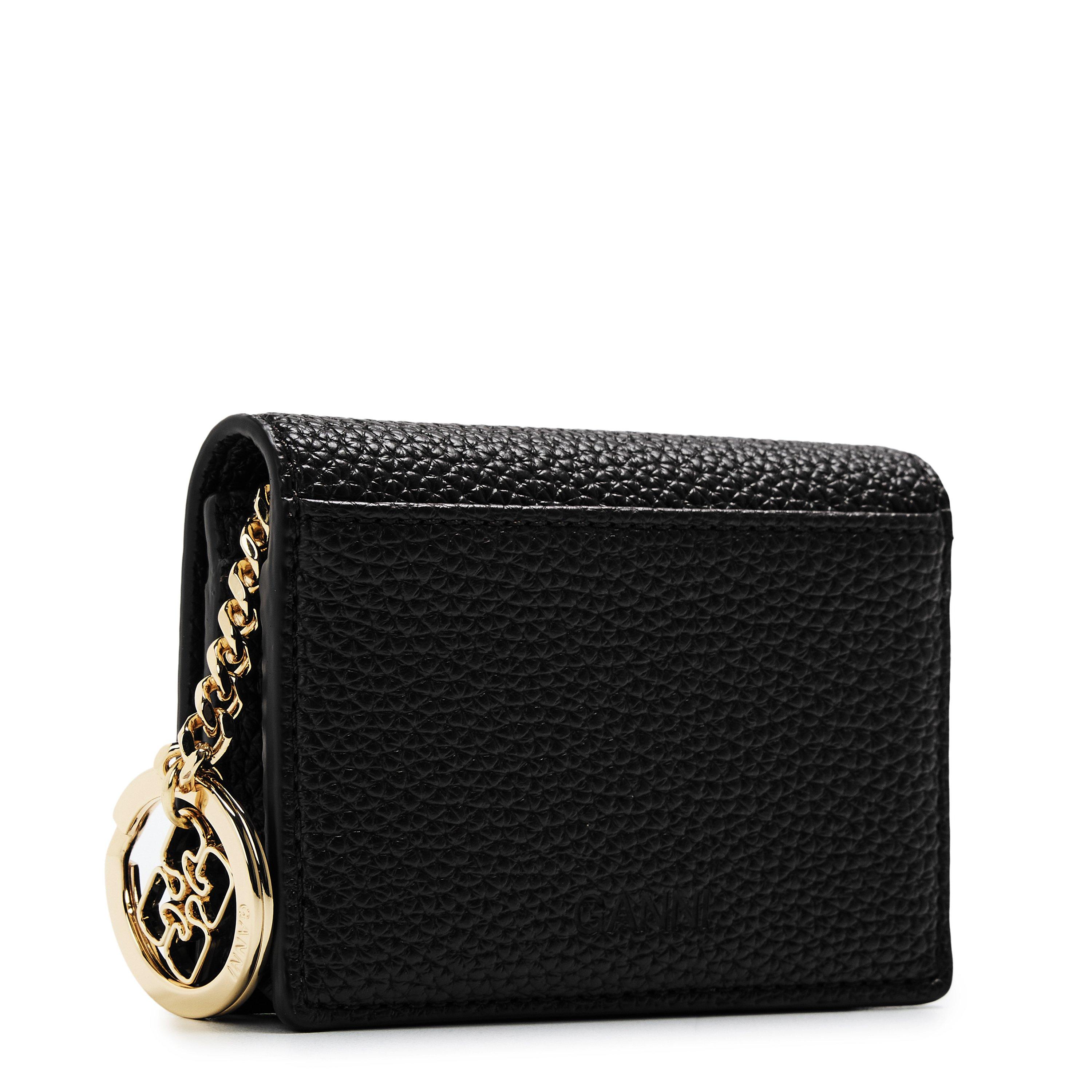 Black - Ganni - Ganni Card Holder Fl Ld62 - 2