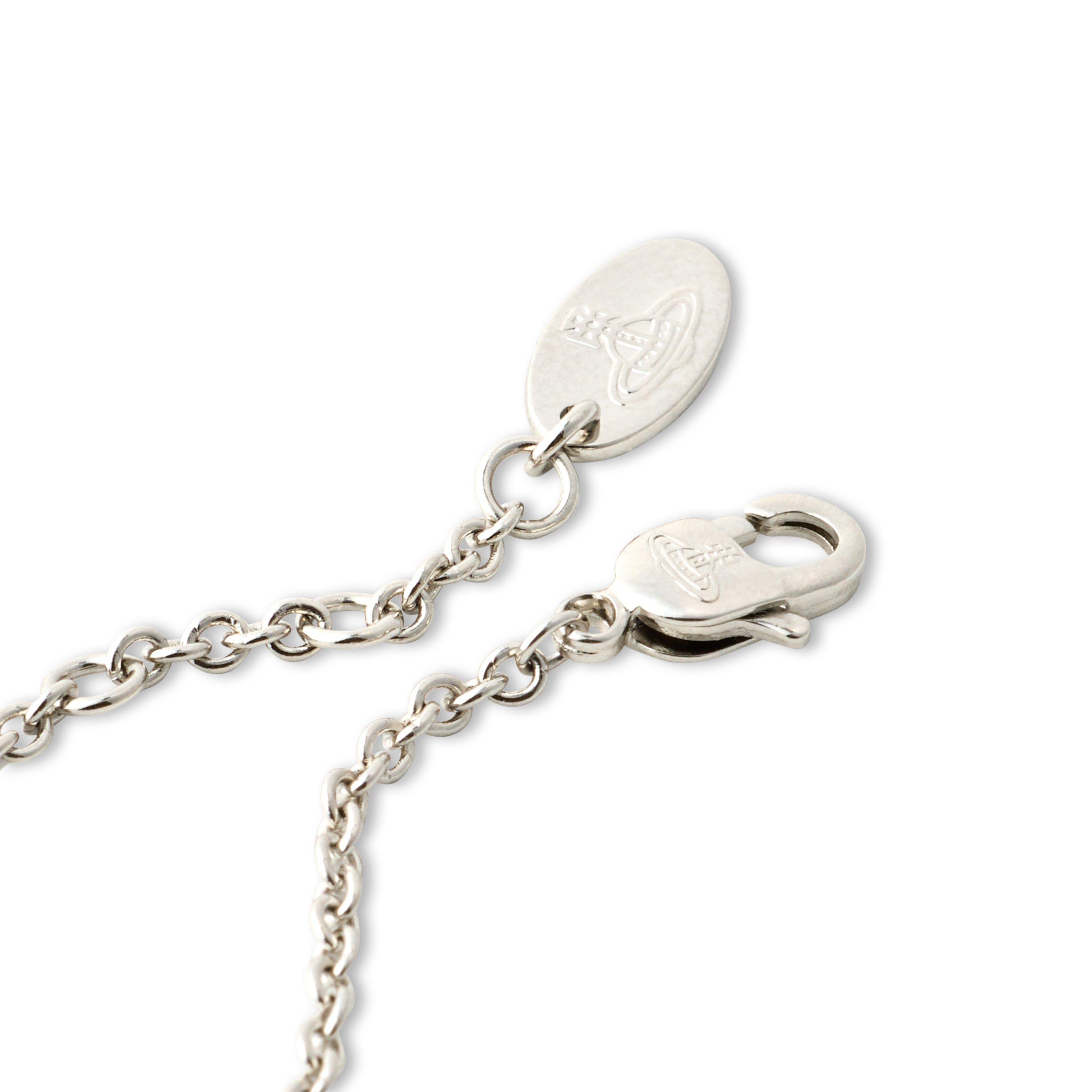 PLATINUM / BLUE - Vivienne Westwood - Women's Olympia Pearl Bead Bracelet - 2