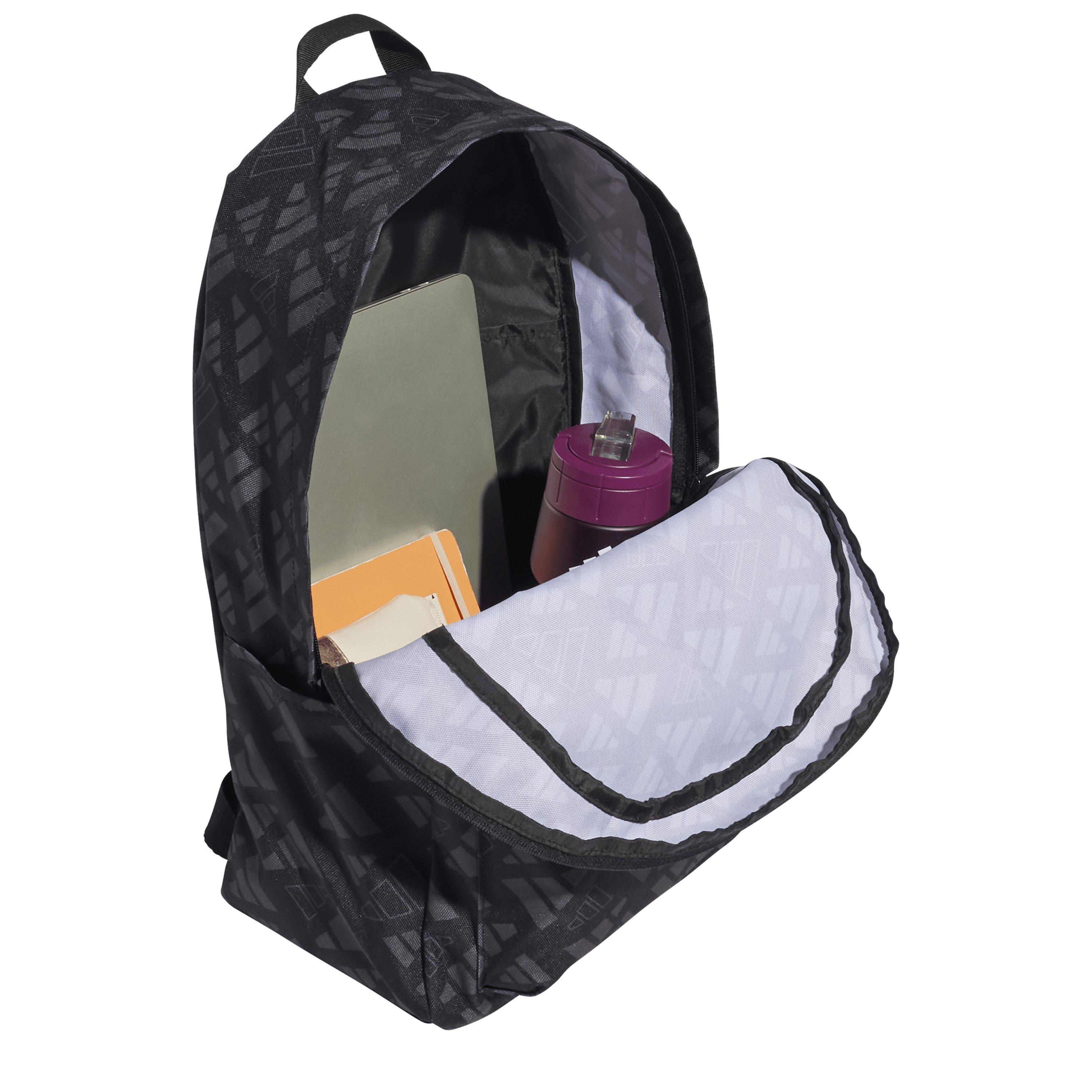 Noir/Gris/Blanc - adidas - Classic Monogram Graphic Backpack - 4