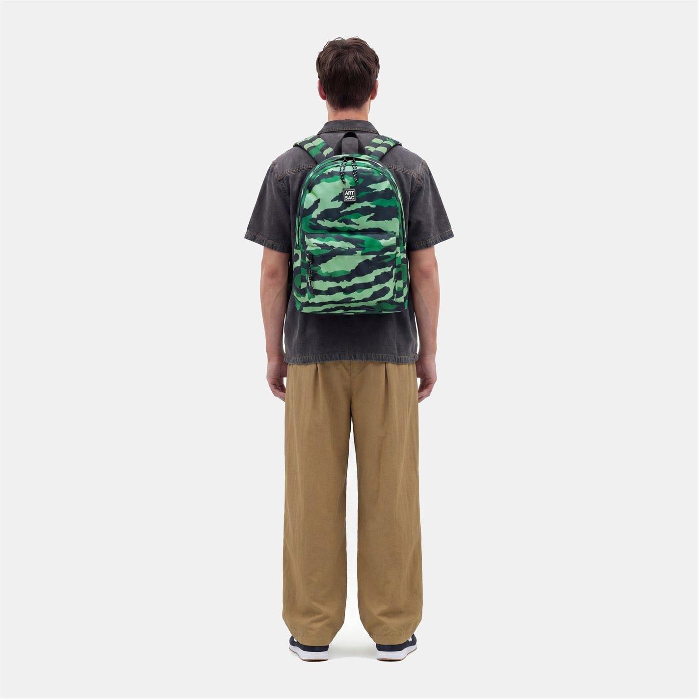 Grøn - Artsac - Artsac Front Pocket Backpack - 2