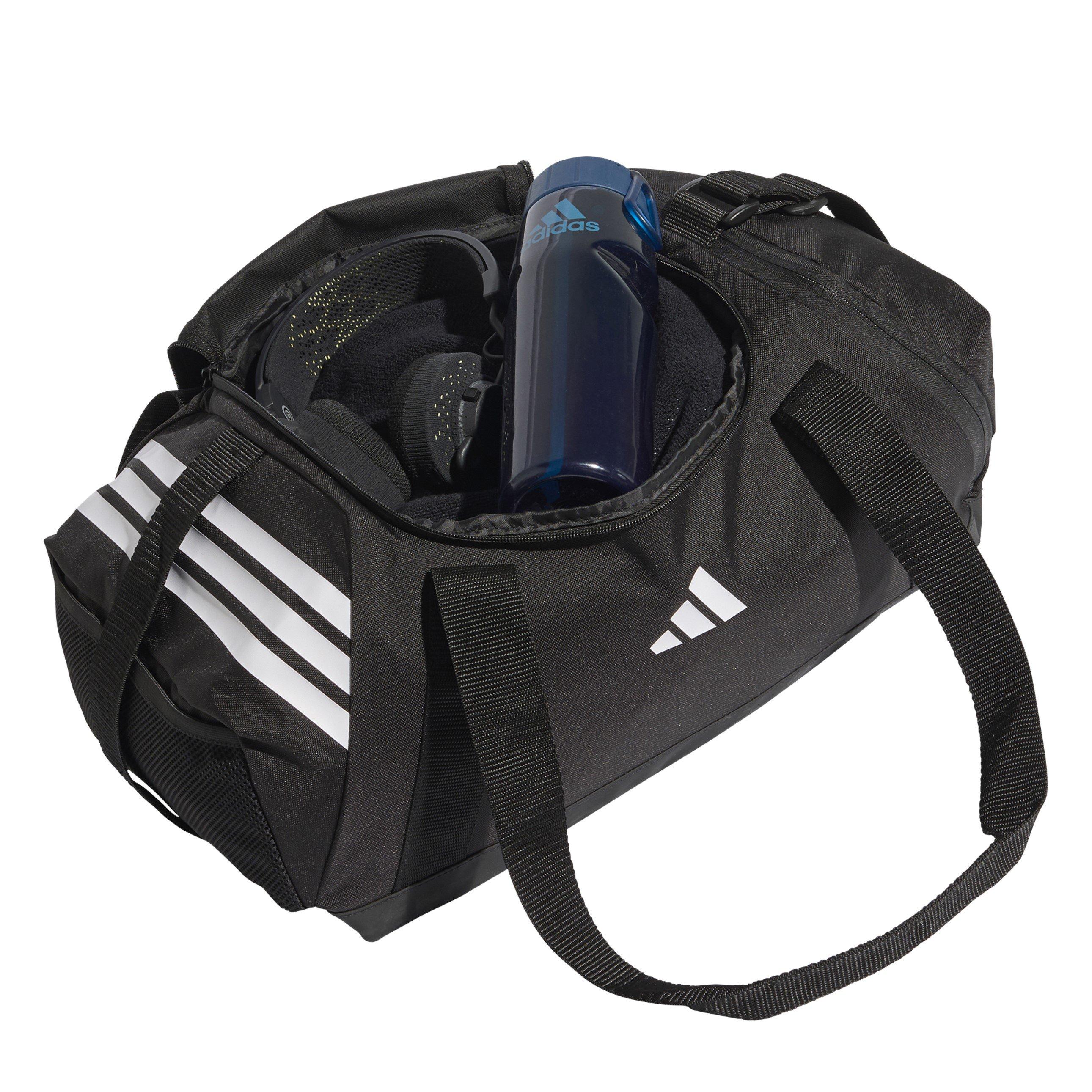 Black/White - adidas - Essentials 3-Stripes Duffel Bag Small - 4