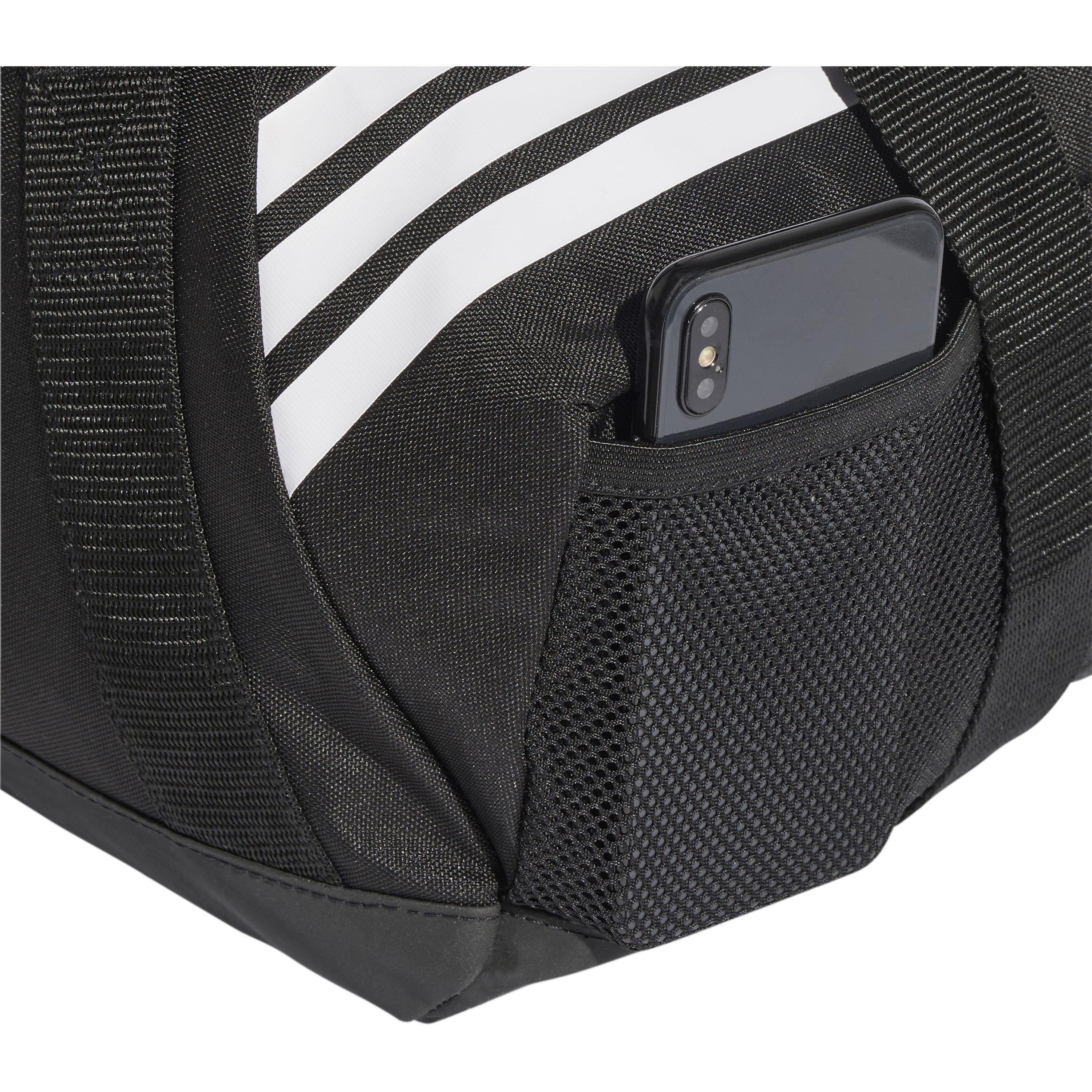 Black/White - adidas - Essentials 3-Stripes Duffel Bag Small - 5