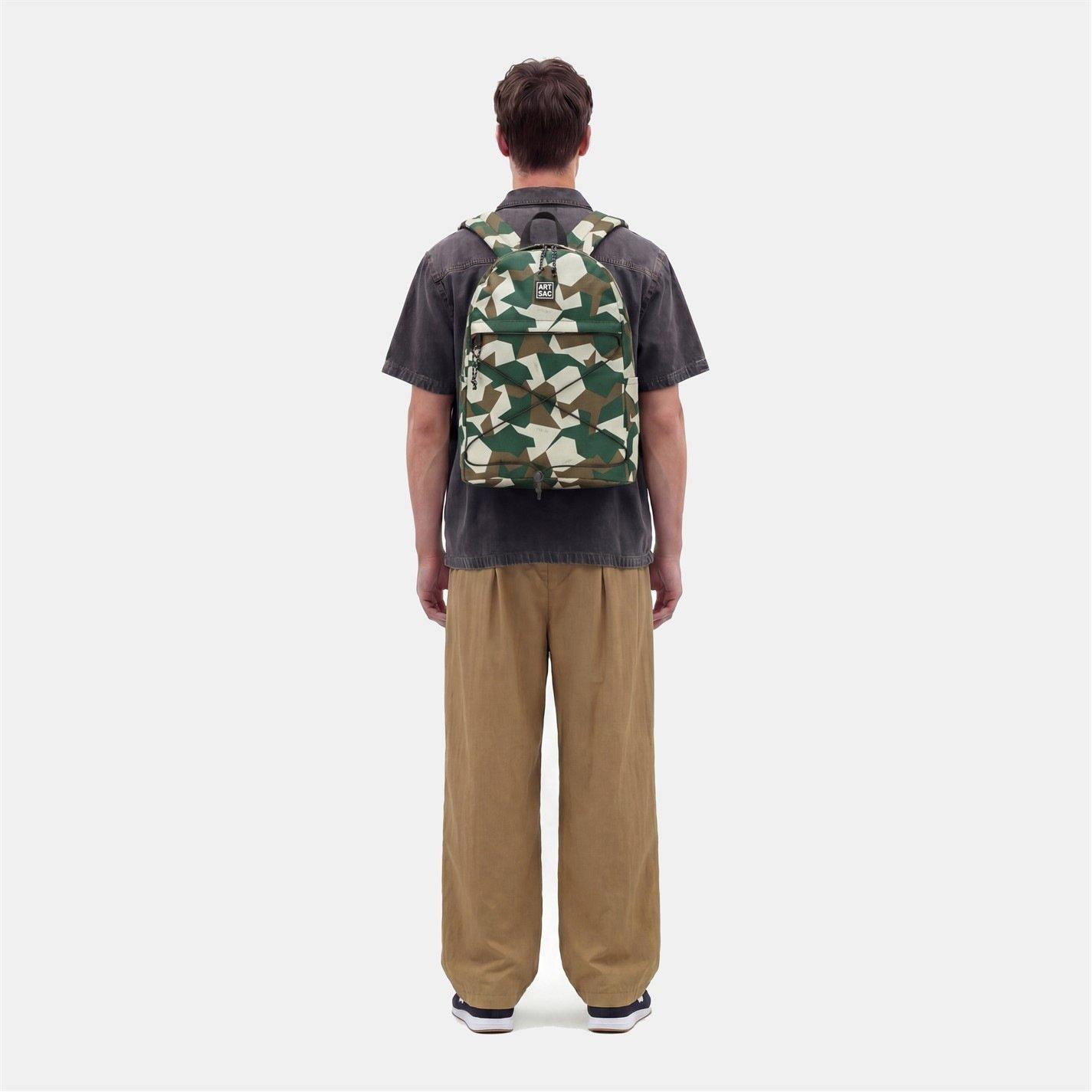 Multi - Artsac - Artsac Elastic Front Pocket Backpack - 2