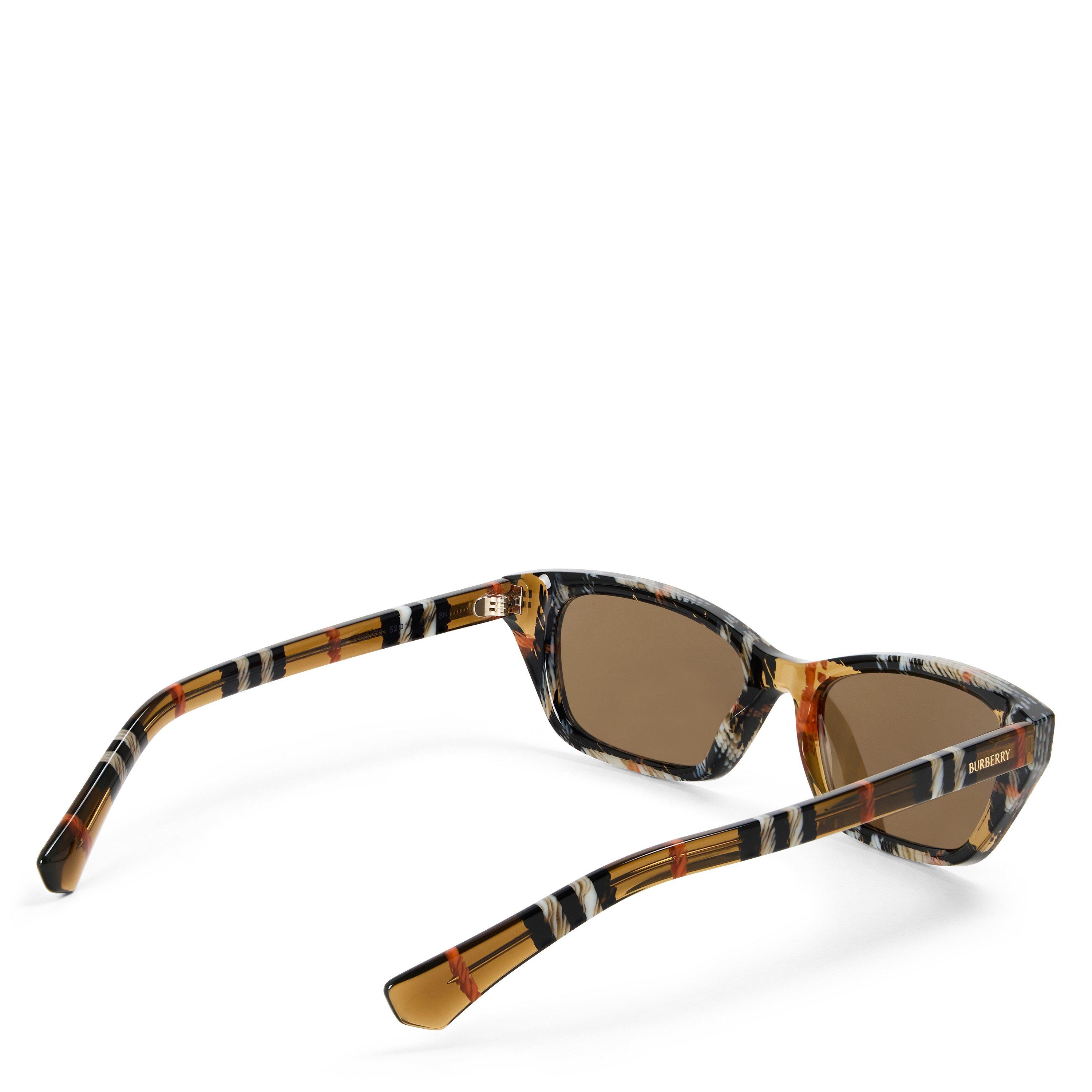 Sand/Brown - Burberry - Women's 0BE4488 Oval Sunglasses - 2