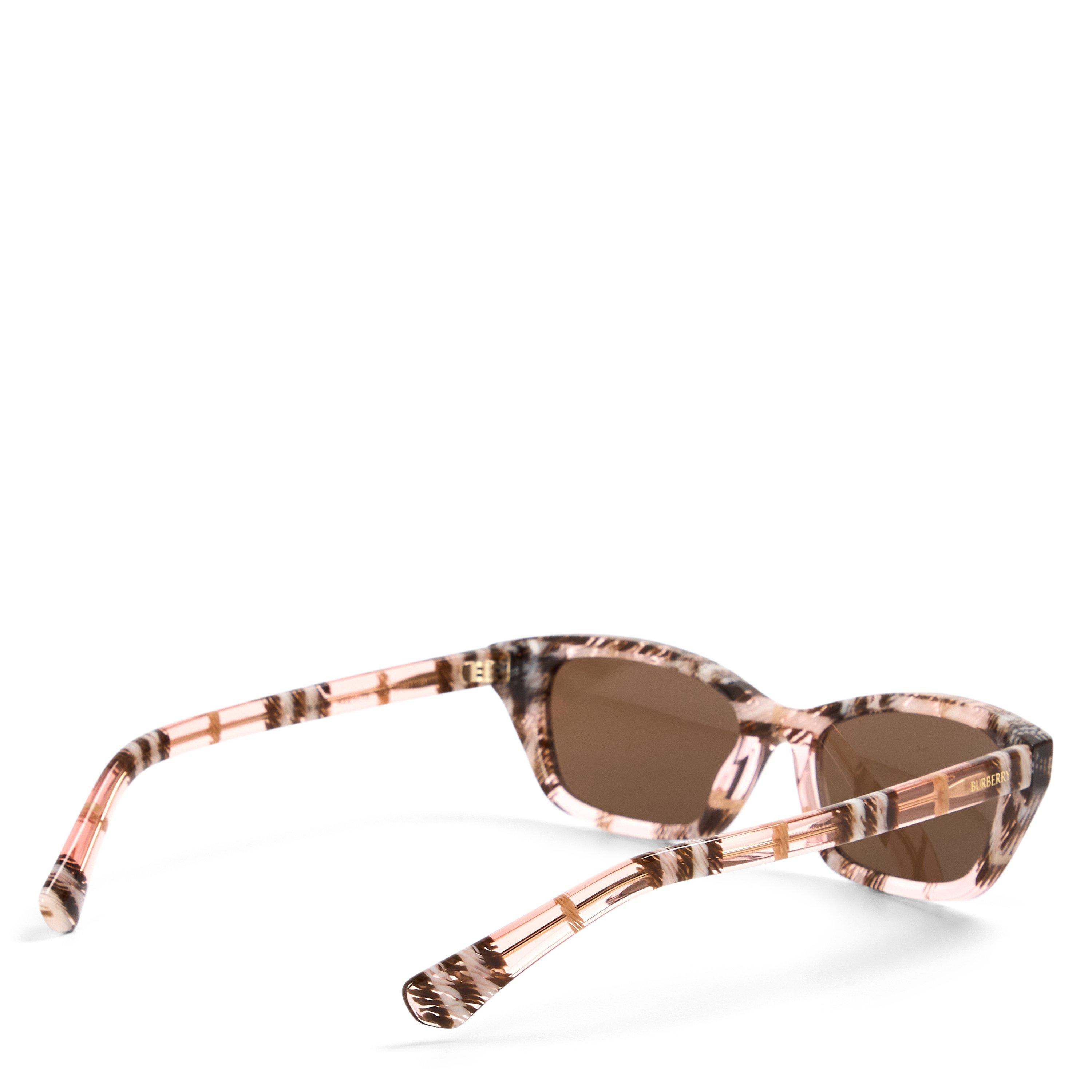 Pink/Brown - Burberry - Women's 0BE4488 Oval Sunglasses - 2