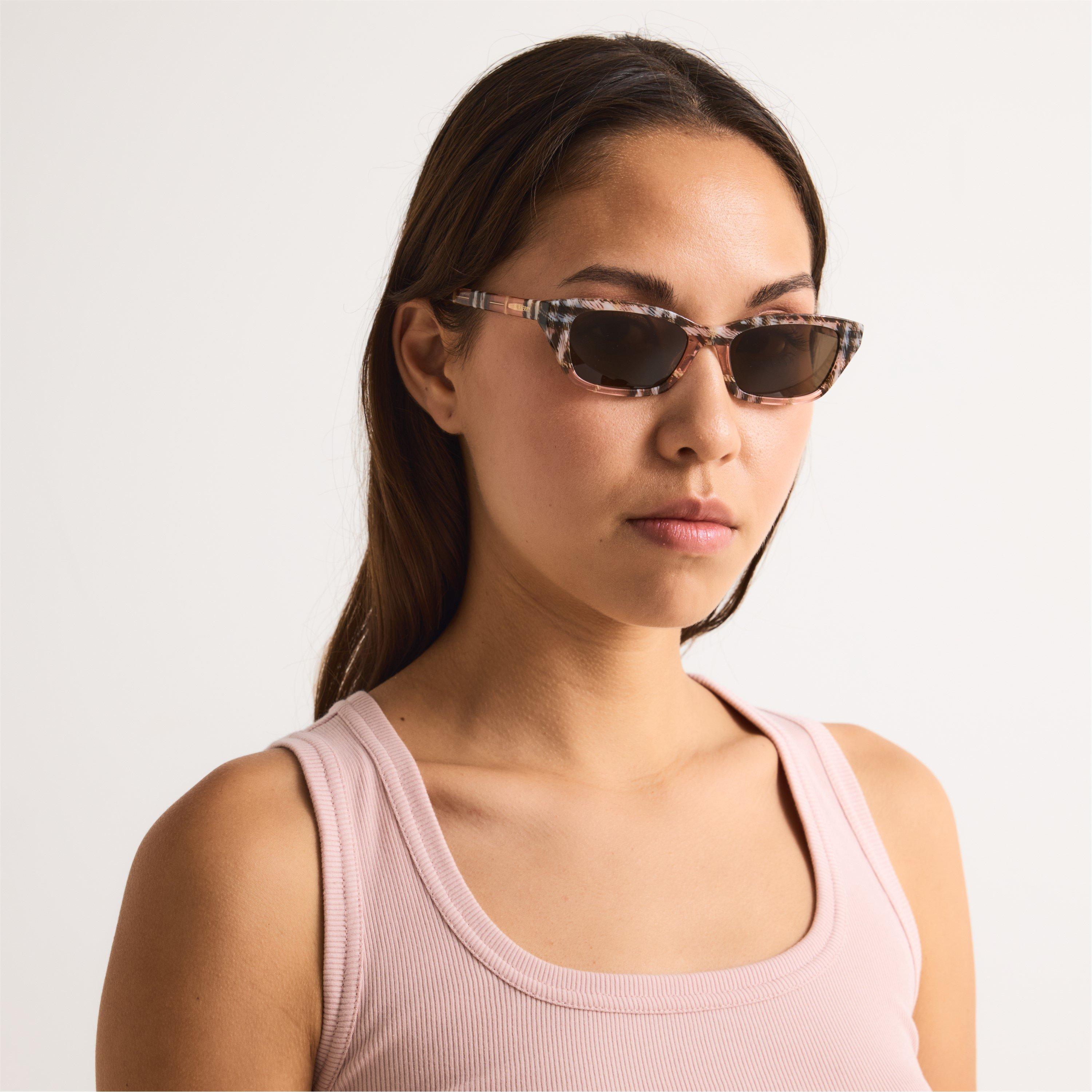 Pink/Brown - Burberry - Women's 0BE4488 Oval Sunglasses - 3
