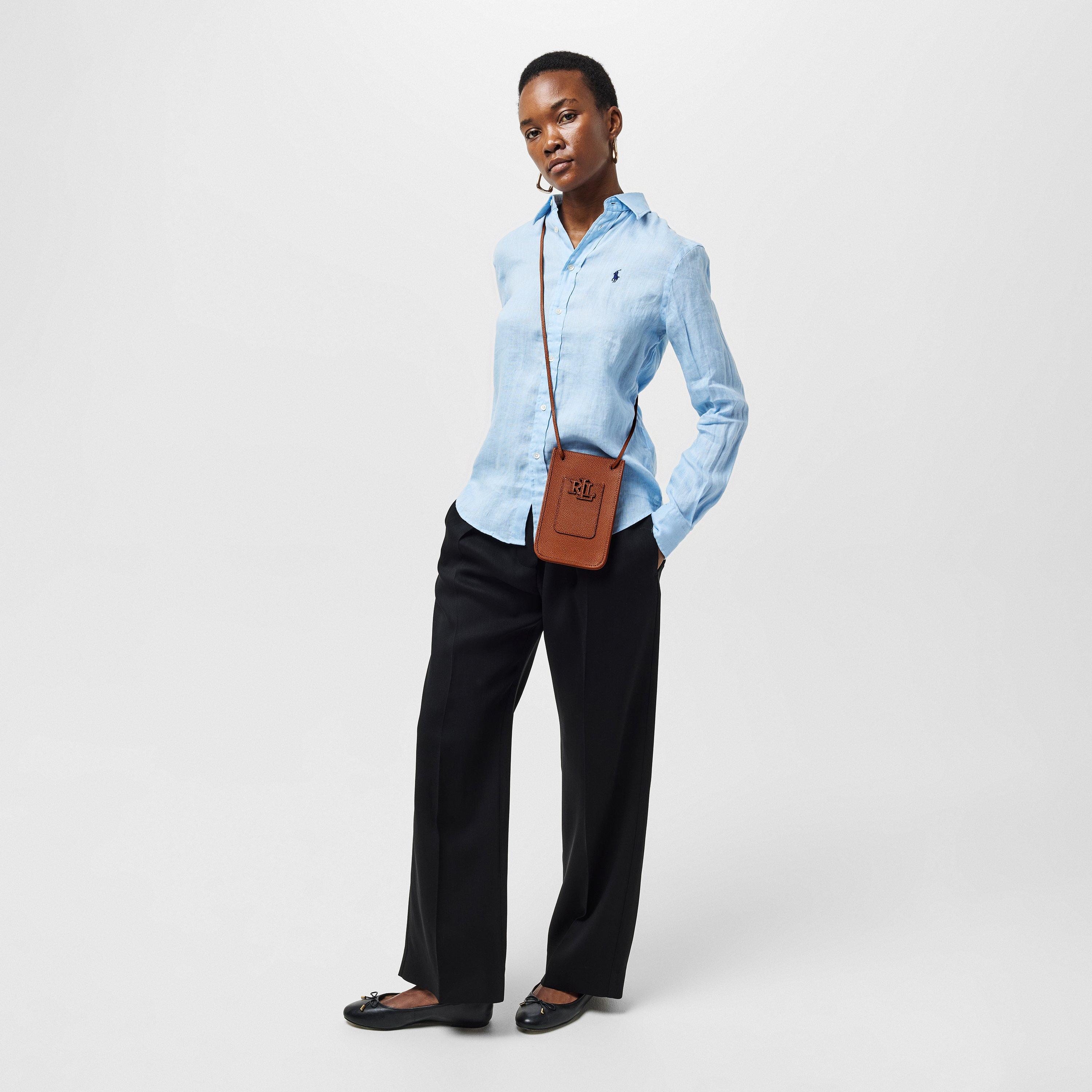 LAUREN TAN - Lauren by Ralph Lauren - Women's Cameryn Real Leather Phone Bag - 6