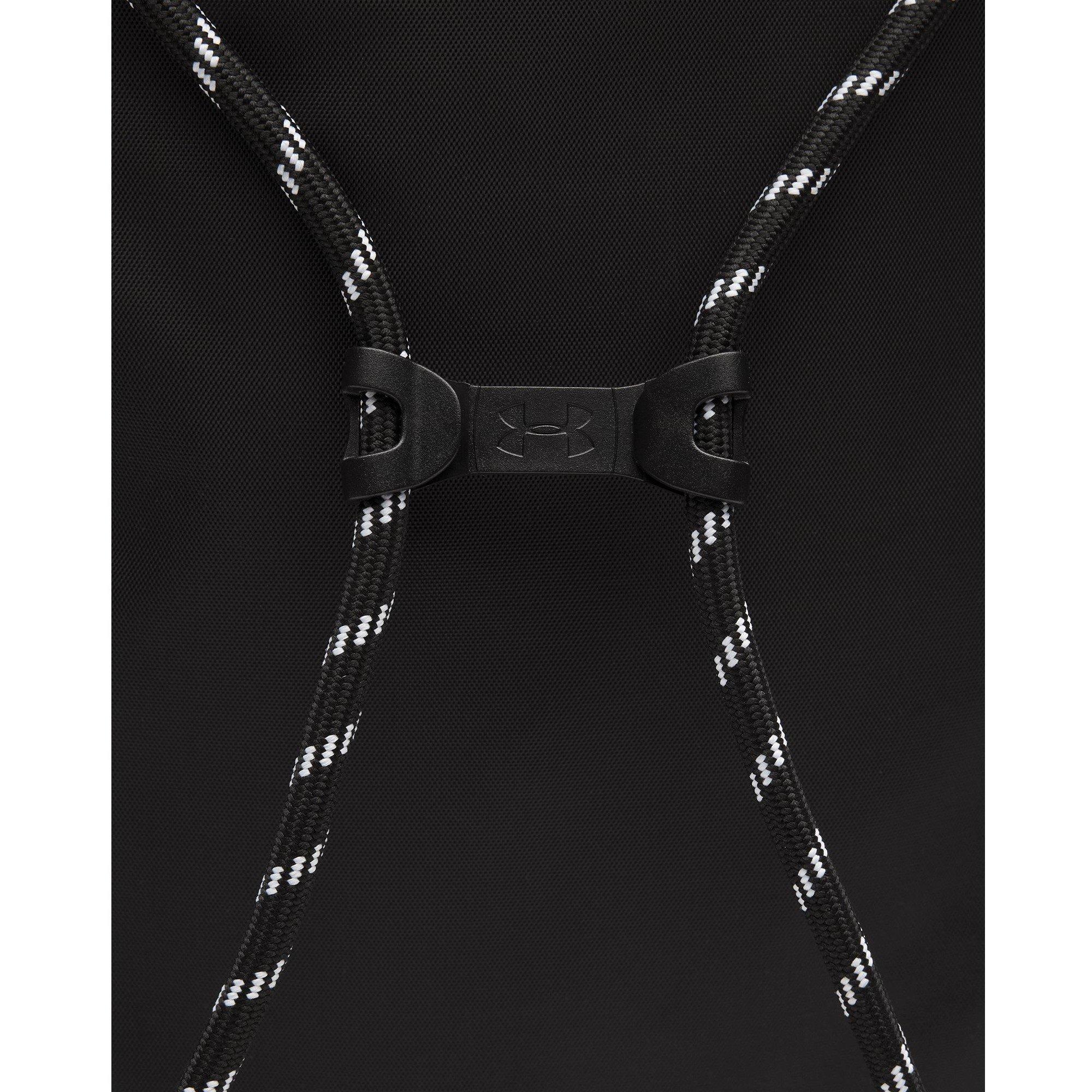 Zwart - Under Armour - Adults Hustle Gym Drawstring Bag - 4