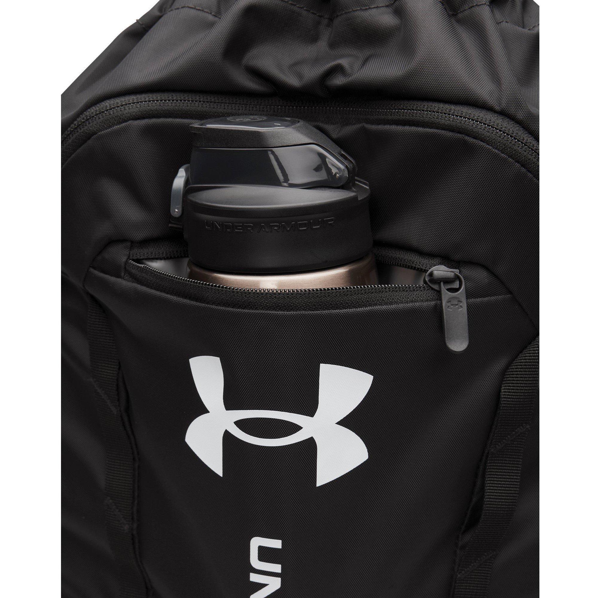 Zwart - Under Armour - Adults Hustle Gym Drawstring Bag - 6