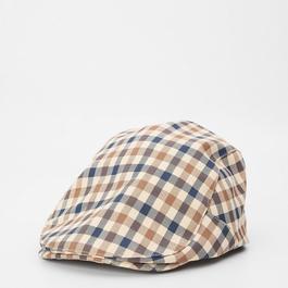 Aquascutum AquAct Chk Flat Cap Sn52