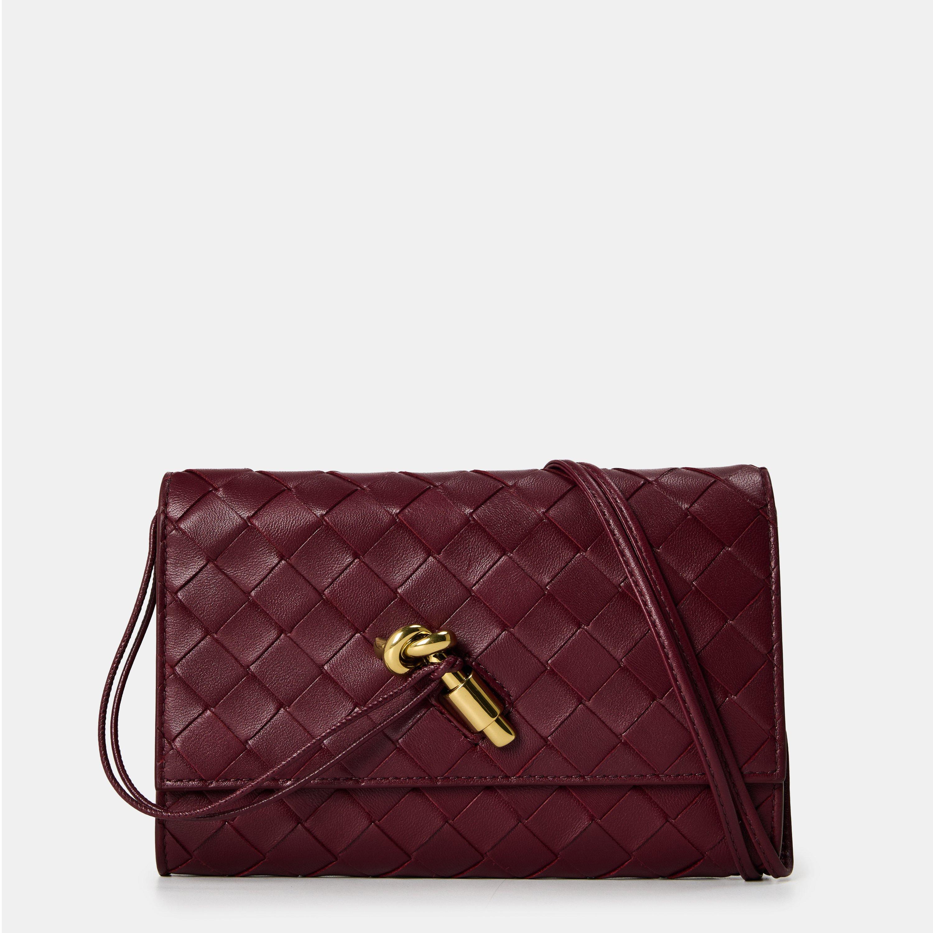 Bottega Veneta Women's Andiamo Slim Crossbody Wallet On Chain - Barolo