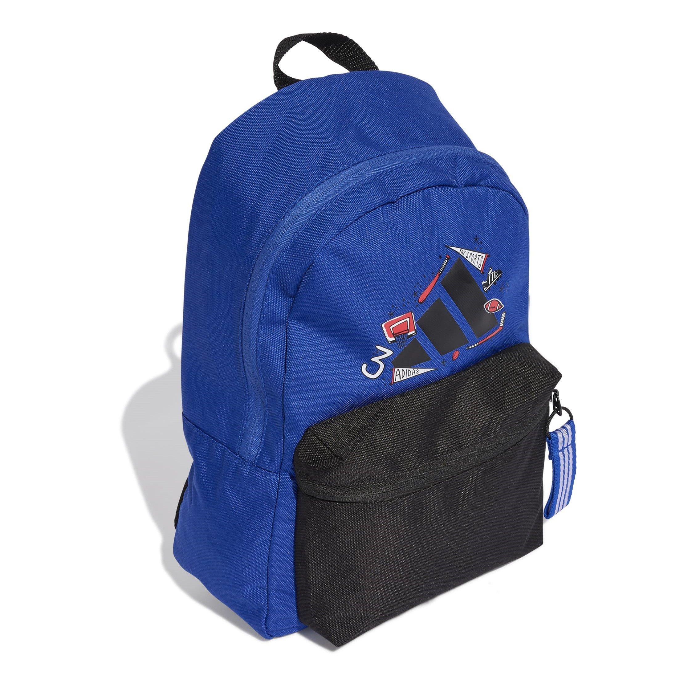 Azul/Royal Preto/Blk - adidas - Little Kids Printed Doodle Backpack - 3