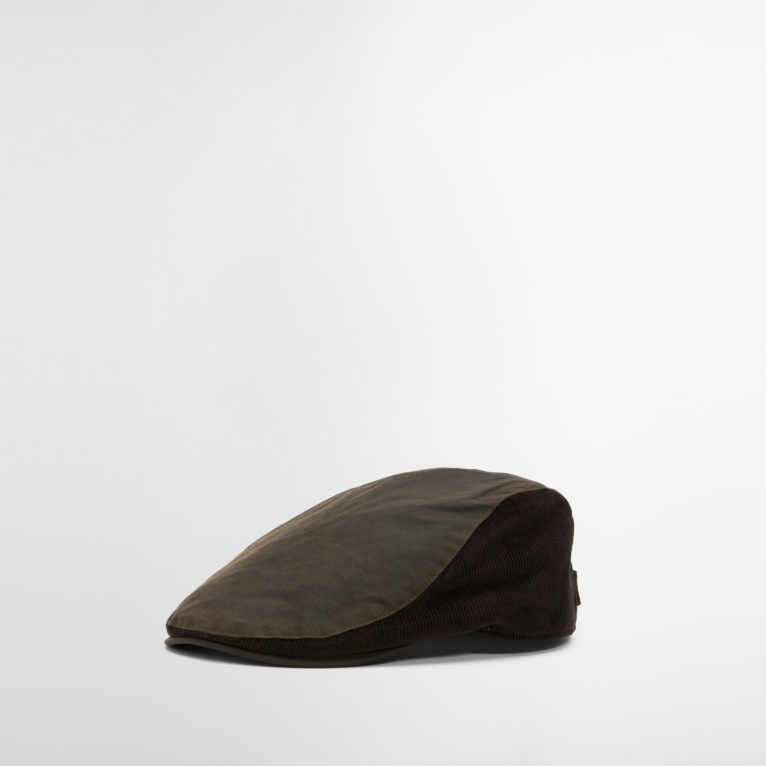 Olive - Barbour - Ashby Waxed Flat Cap - 1