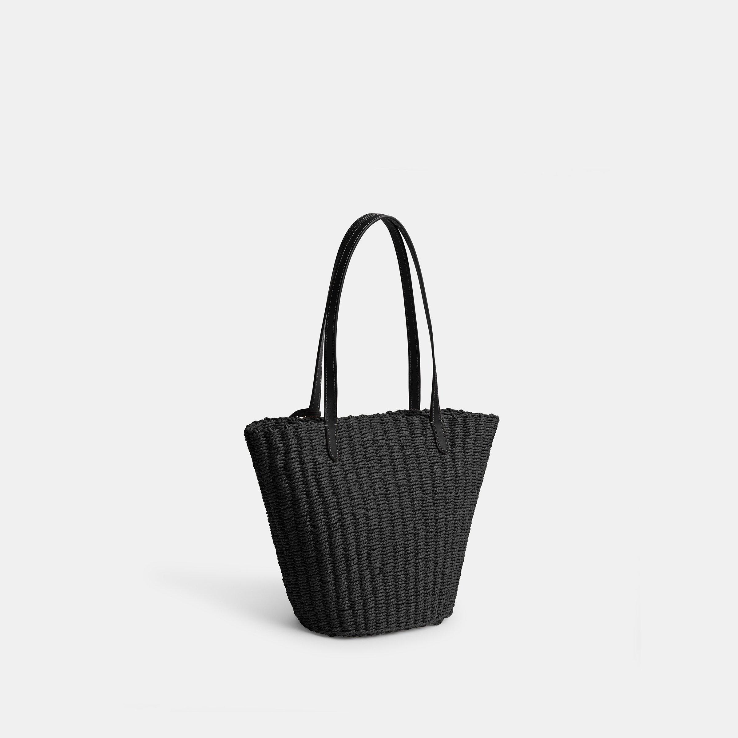 LH/Black - Coach - Small Straw Tote - 2