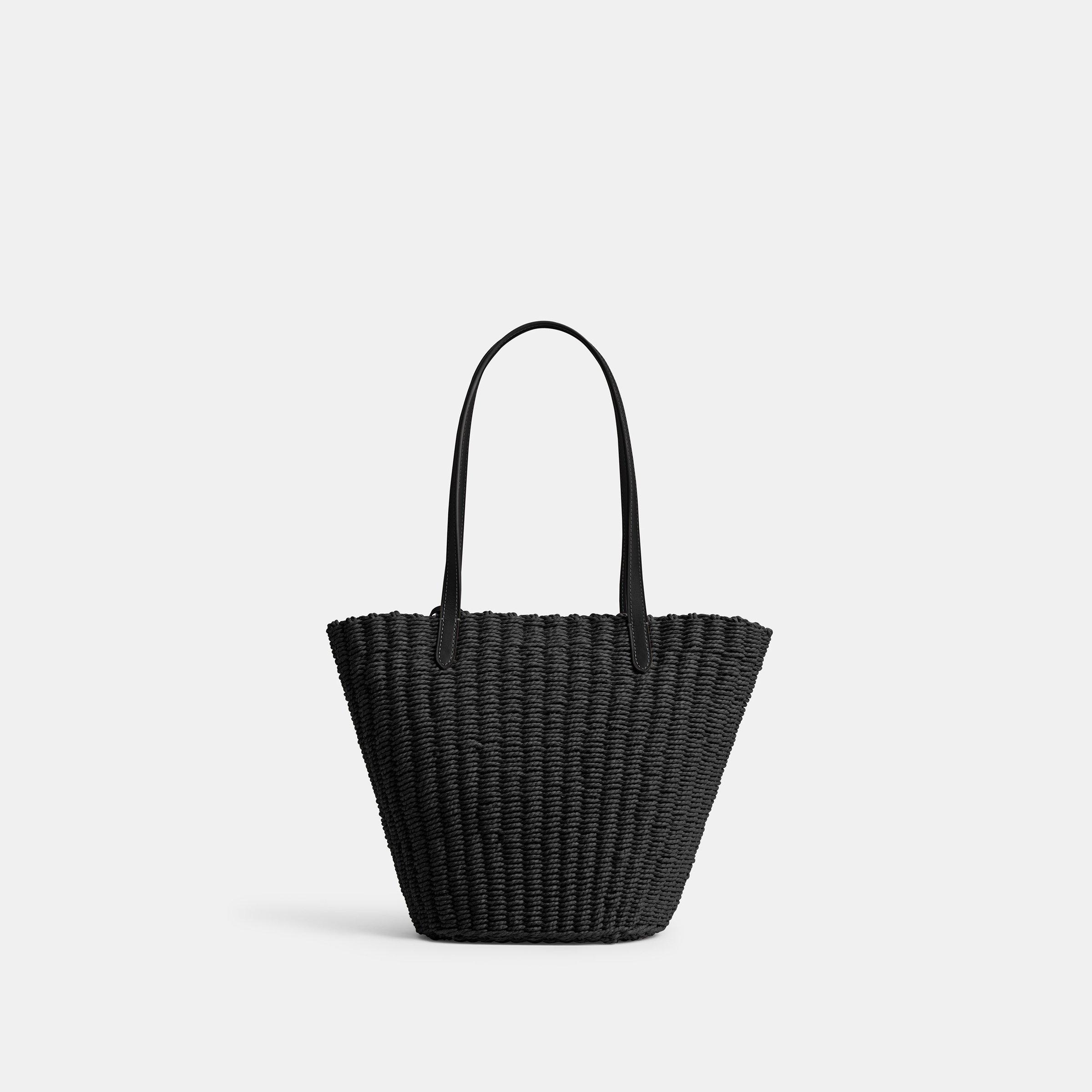 LH/Black - Coach - Small Straw Tote - 3