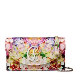 Christian Louboutin Loubi54 Floral Satin Chain Wallet