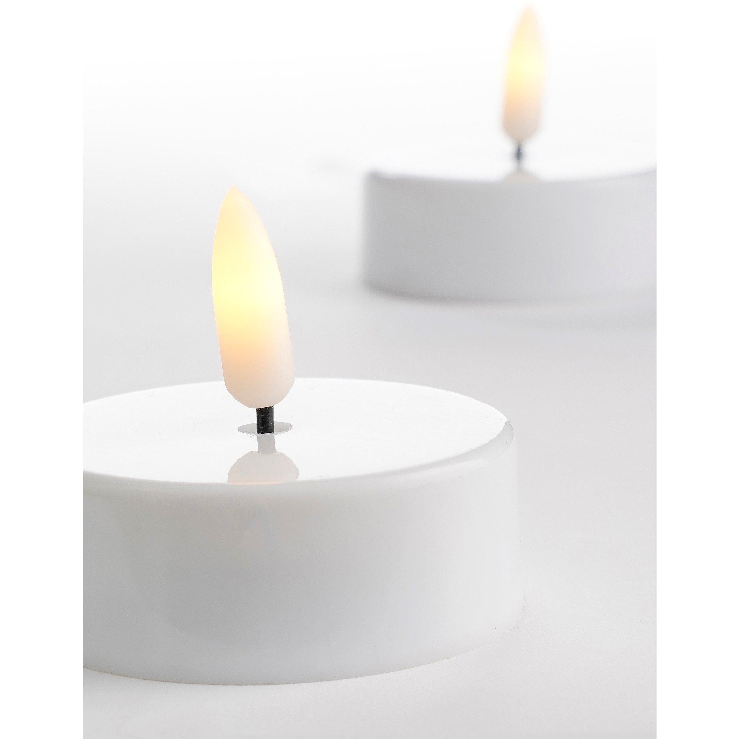 White - Mica - Tealight led 2 pieces battery operated - 4