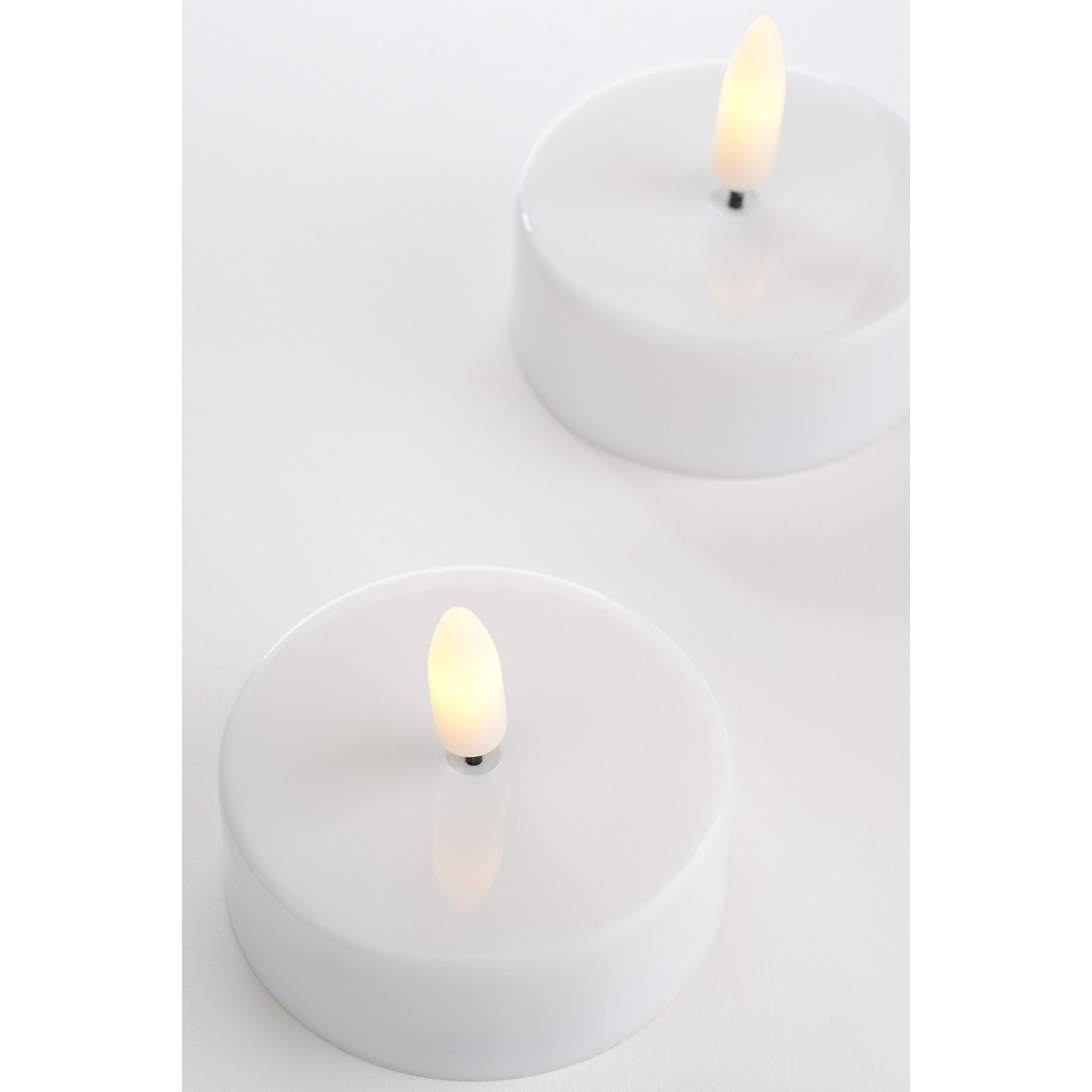 White - Mica - Tealight led 2 pieces battery operated - 5