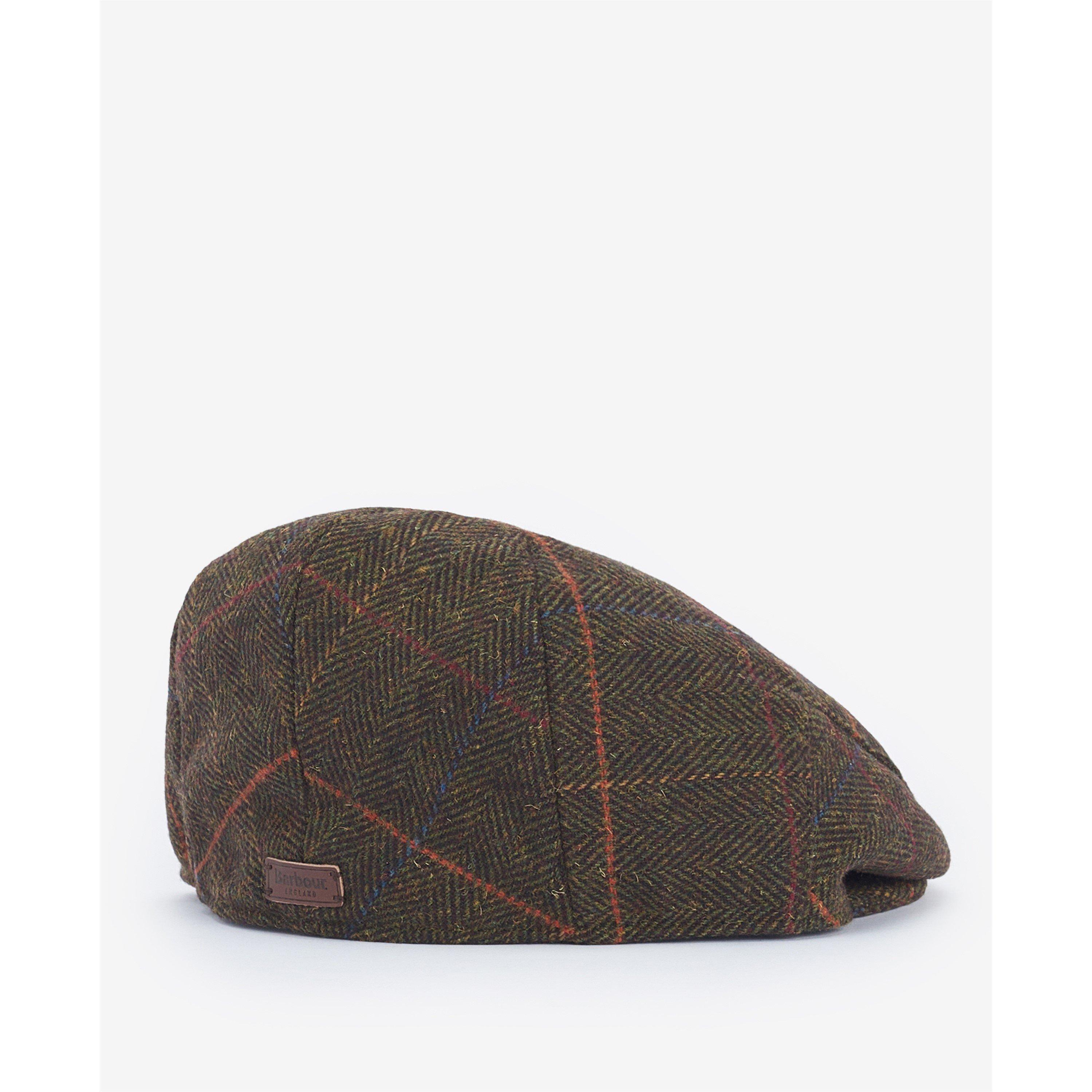 Olive Hrrngbone - Barbour - Wilkin Wool-Blend Flat Cap - 1