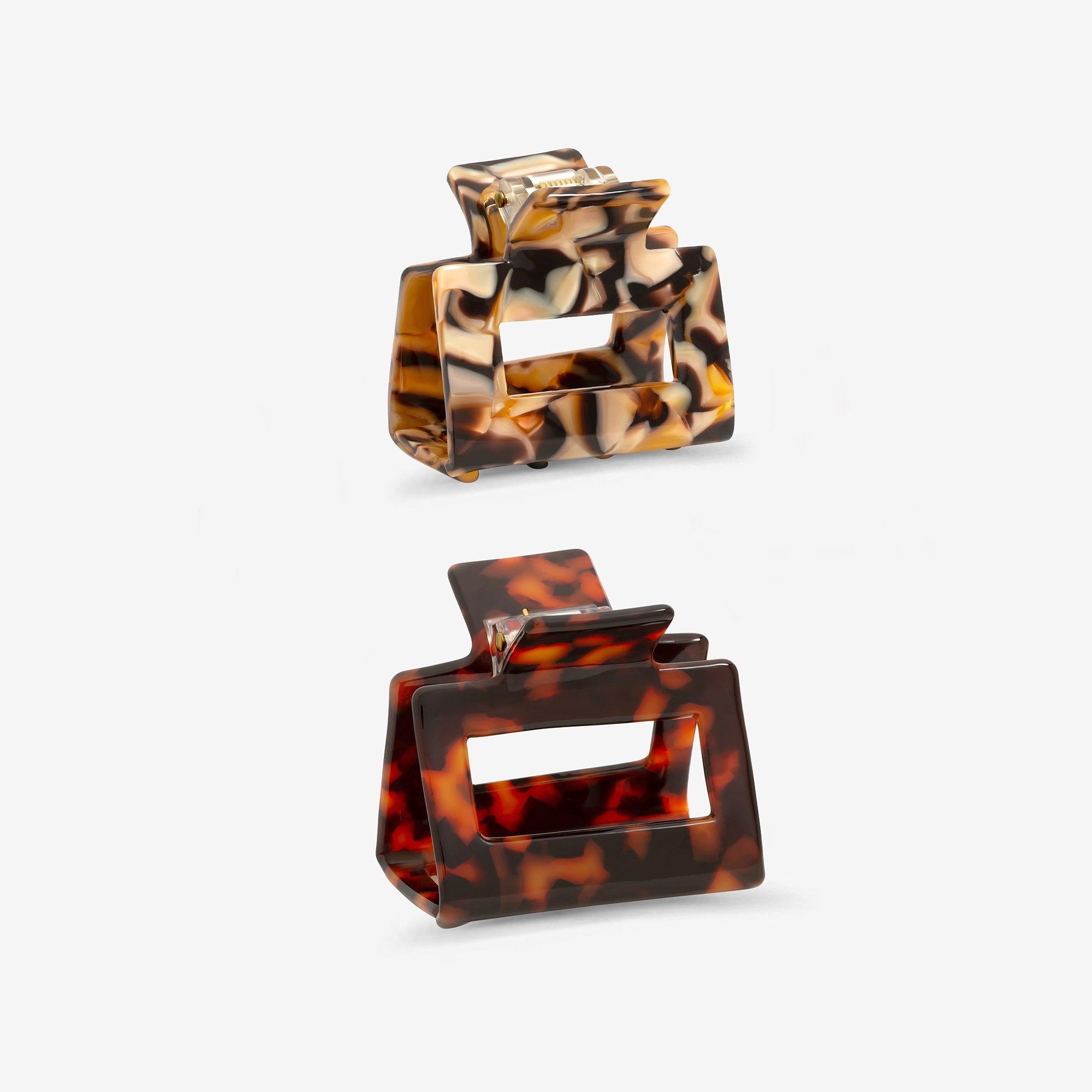 Brown - Mood - Resin Claw Clips -  Pack of 2