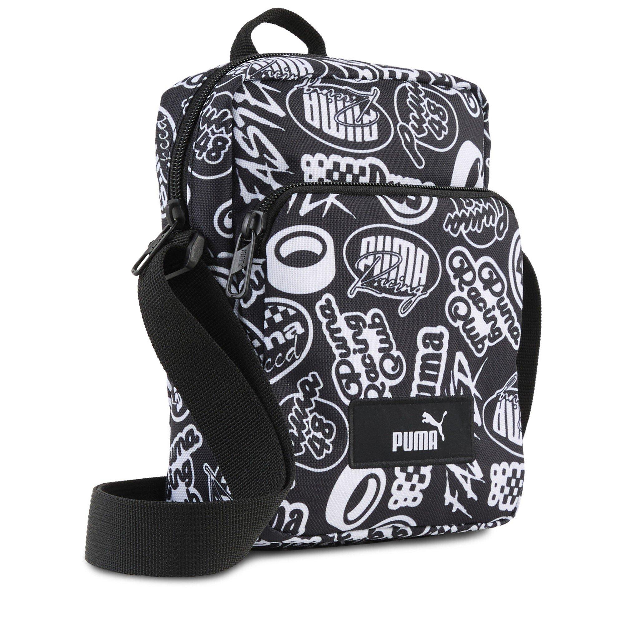 Black/Turbo Aop - Puma - Men's Academy Aop Portable Cross Body Bag - 1
